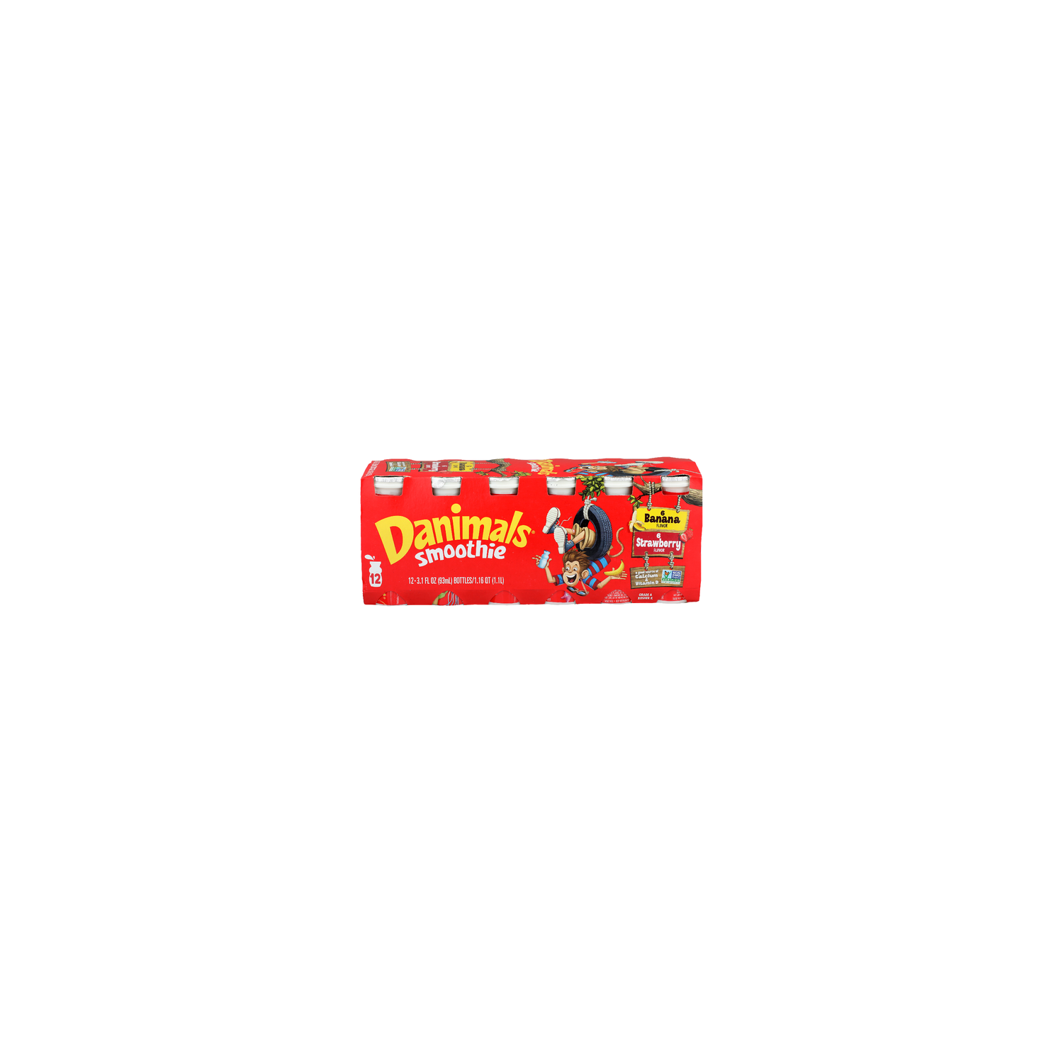 Danimals Banana Strawberry Smoothie - 0.258 Fluid Ounce - 12 Count Image 1 of 4