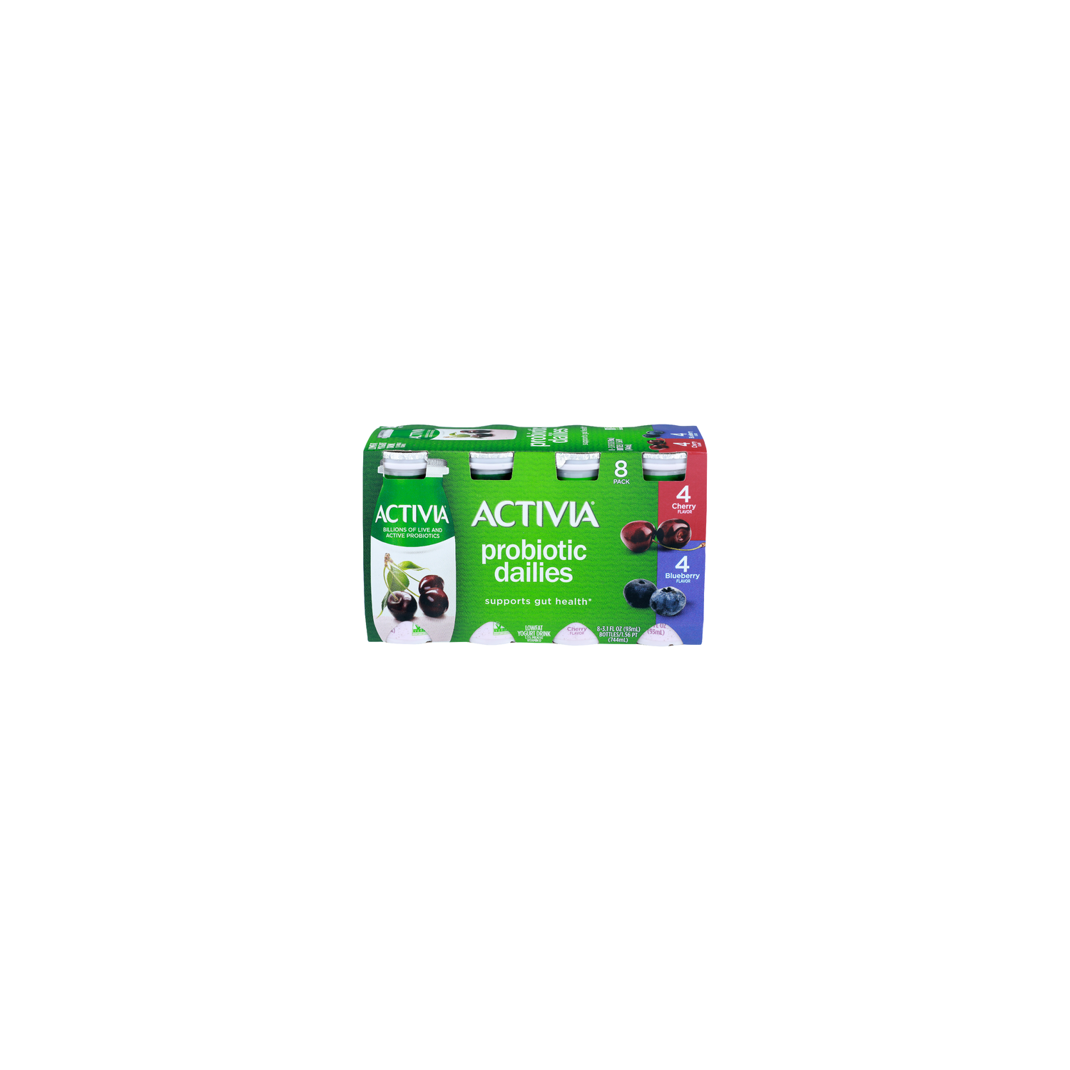 Activia Cherry & Blueberry Probiotic Dailies Yogurt Drink - 0.388 Fluid Ounce - 8 Count Image 1 of 4