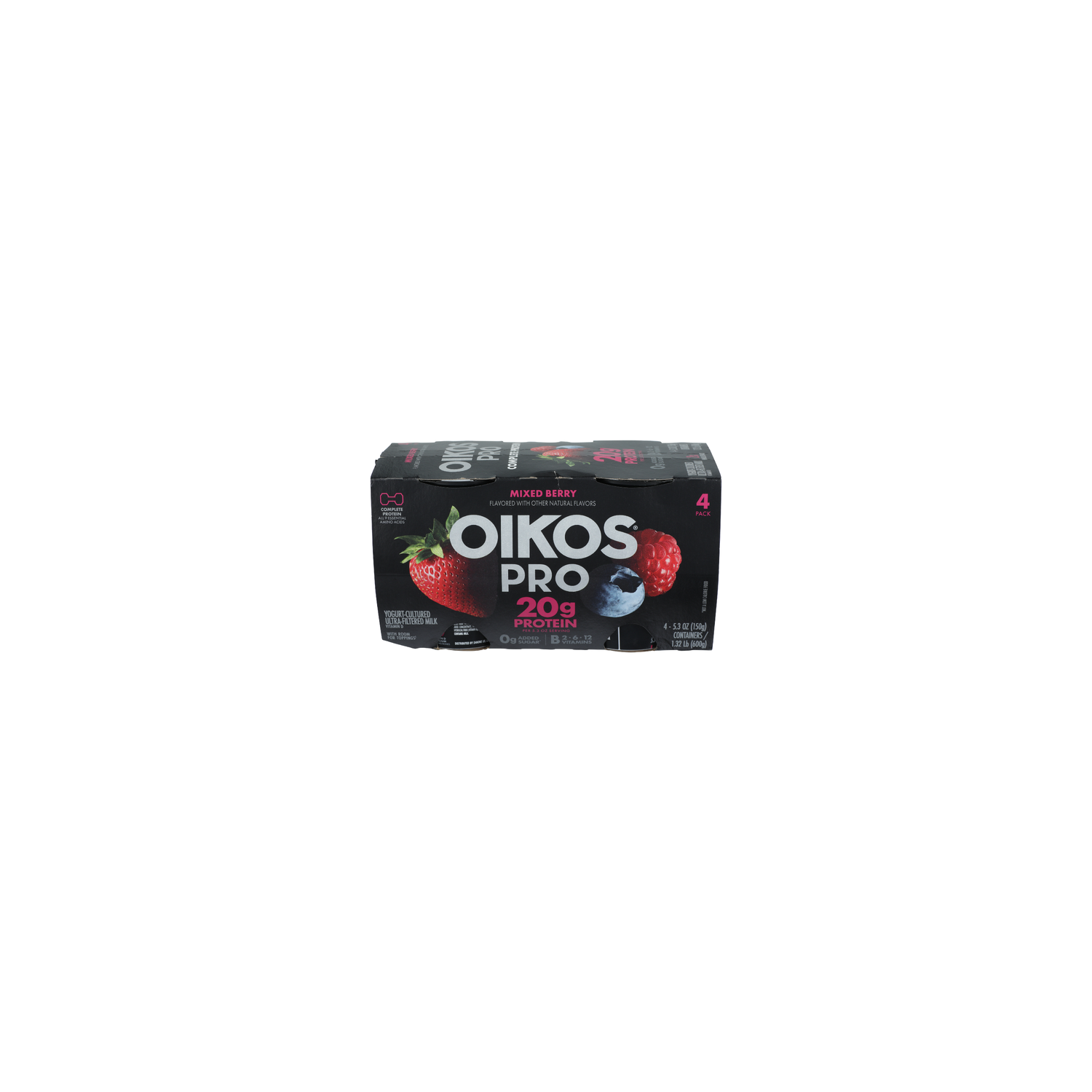 Oikos Pro Mixed Berry Greek Yogurt - 0.33 Pound - 4 Count Image 1 of 4