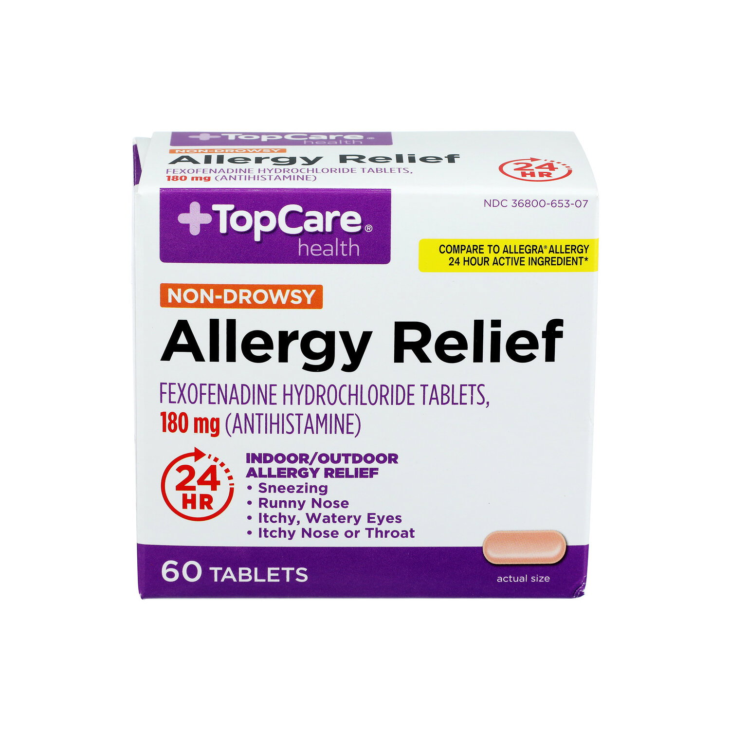 Top Care Health Non-Drowsy Allergy Relief Tablets - 60 Count Image 1 of 2