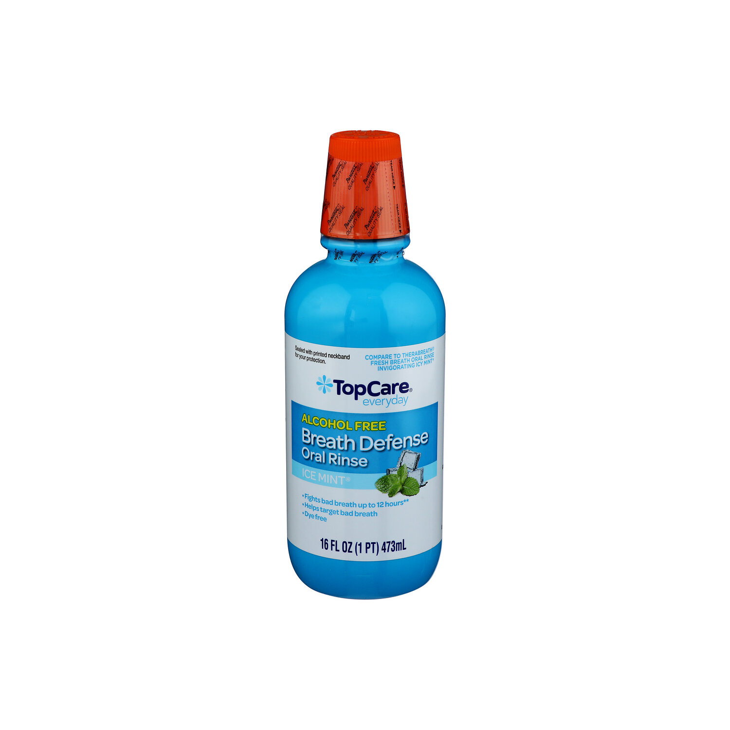 Top Care Everyday Ice Mint Breath Defense Oral Rinse - 16 Fluid Ounce