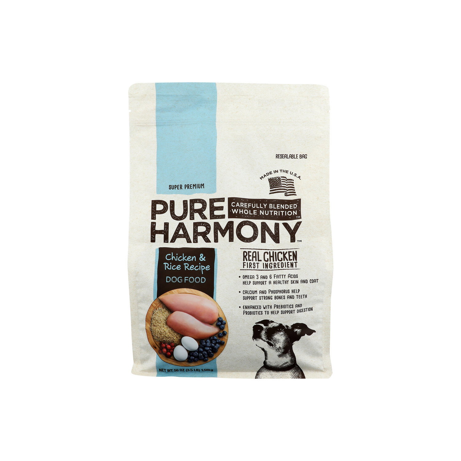 Pure Harmony Super Premium Chicken & Rice Recipe Dog Food - 56 Ounce Image 1 of 4