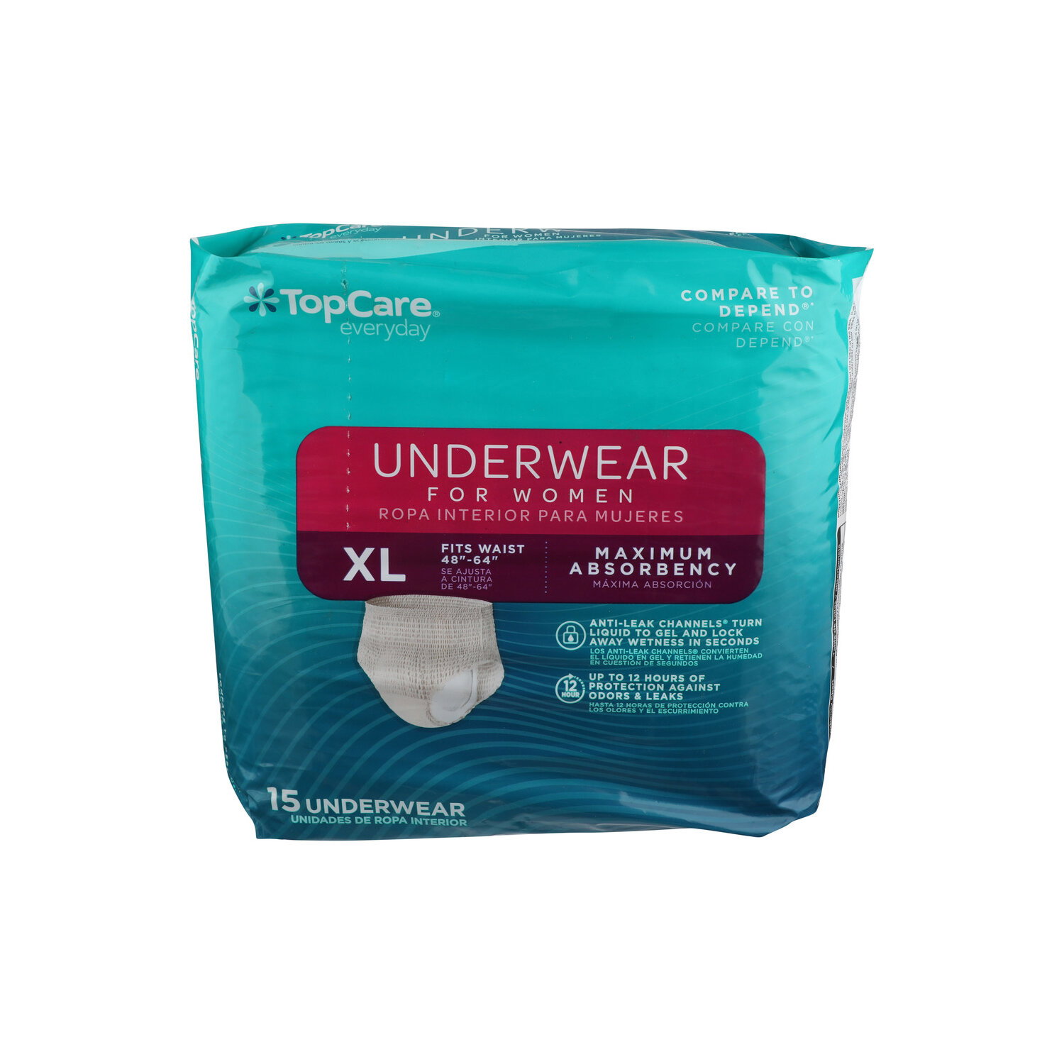 Top Care Everyday X-Large Maximum Absorbency Underwear For Women - 15 Count Image 1 of 2