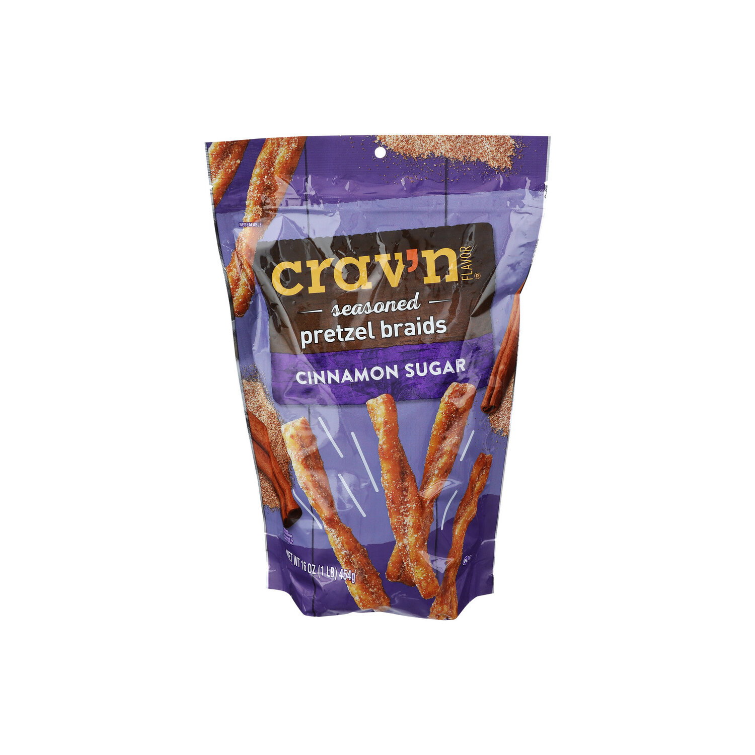 【user_c6cf7501】 Crav'n Flavor Cinnamon Sugar Seasoned Pretzel Braids - 16 Ounce