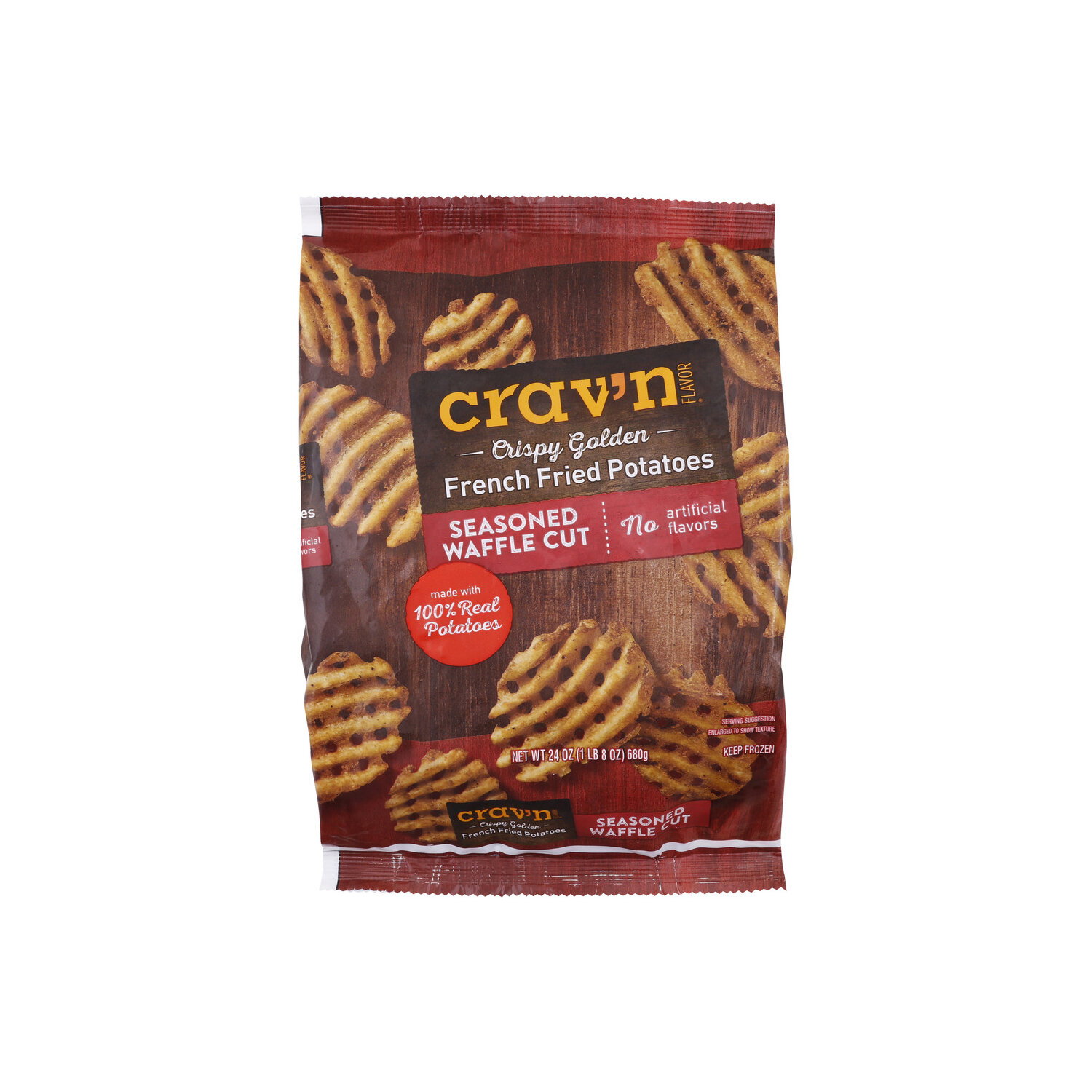 Crav'n Flavor Seasoned Waffle Cut French Fried Potatoes - 24 Ounce Image 1 of 2