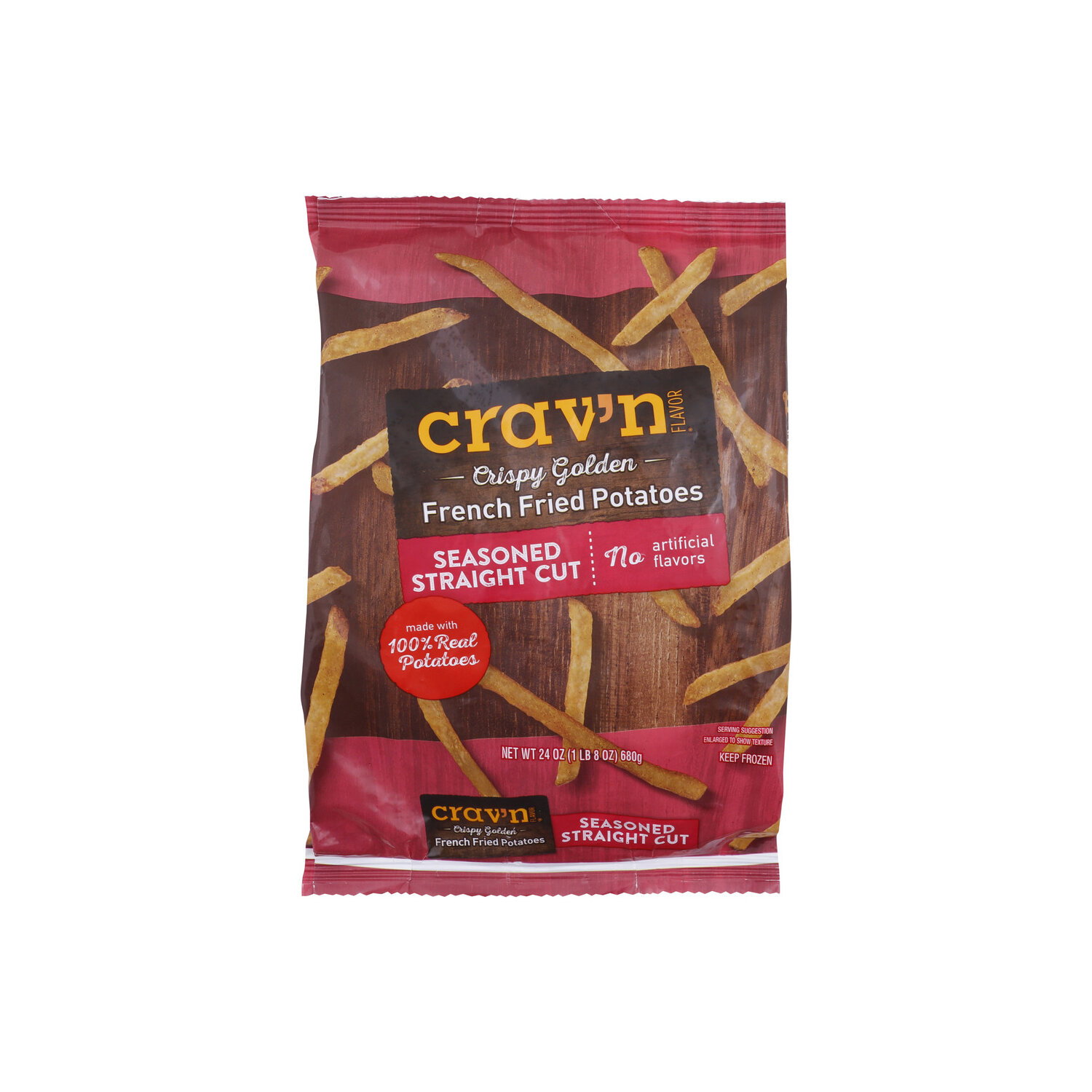 Crav'n Flavor Seasoned Straight Cut French Fried Potatoes - 24