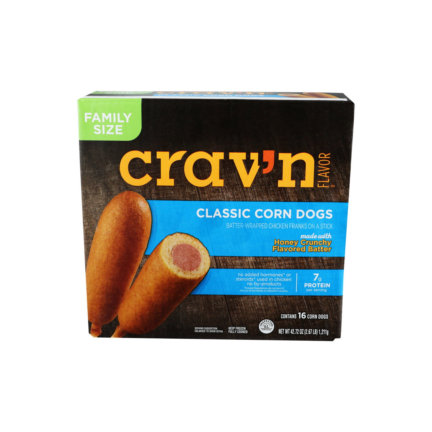Crav'n Flavor Family Size Classic Corn Dogs - 2.67 Ounce - 16