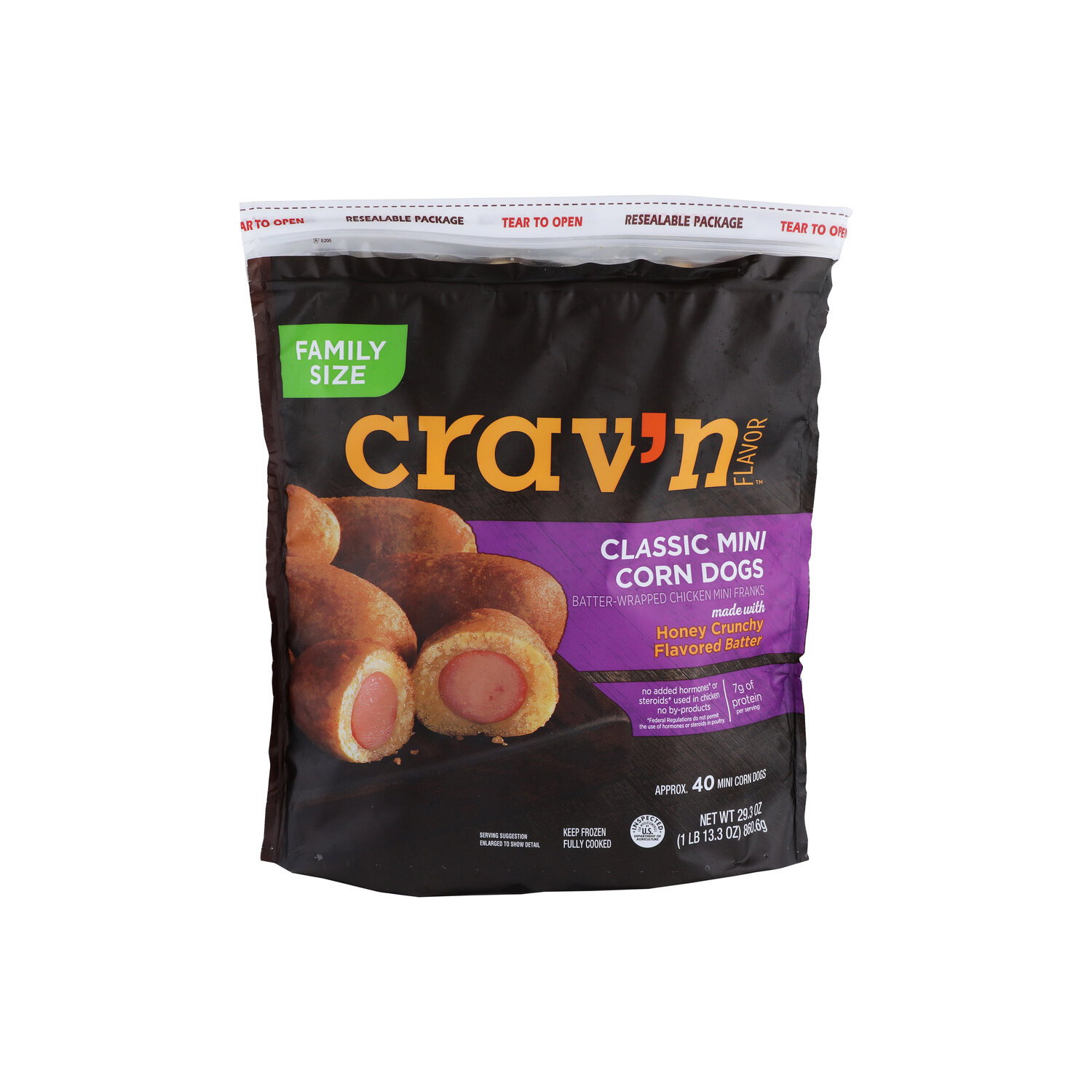 Crav'n Flavor Family Size Classic Mini Corn Dogs - 29.3 Ounce