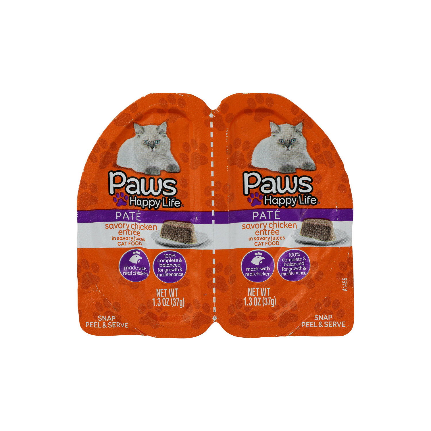 Paws Happy Life Savory Chicken Pate Wet Cat Food - 1 Each Image 1 of 4