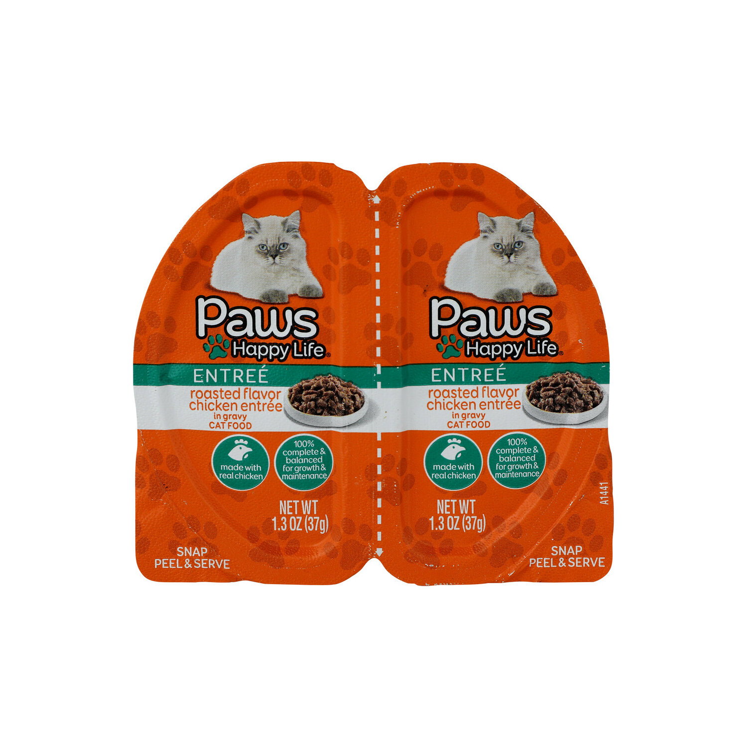 Paws Happy Life Roasted Flavor Chicken In Gravy Wet Cat Food - 2 Count Image 1 of 4