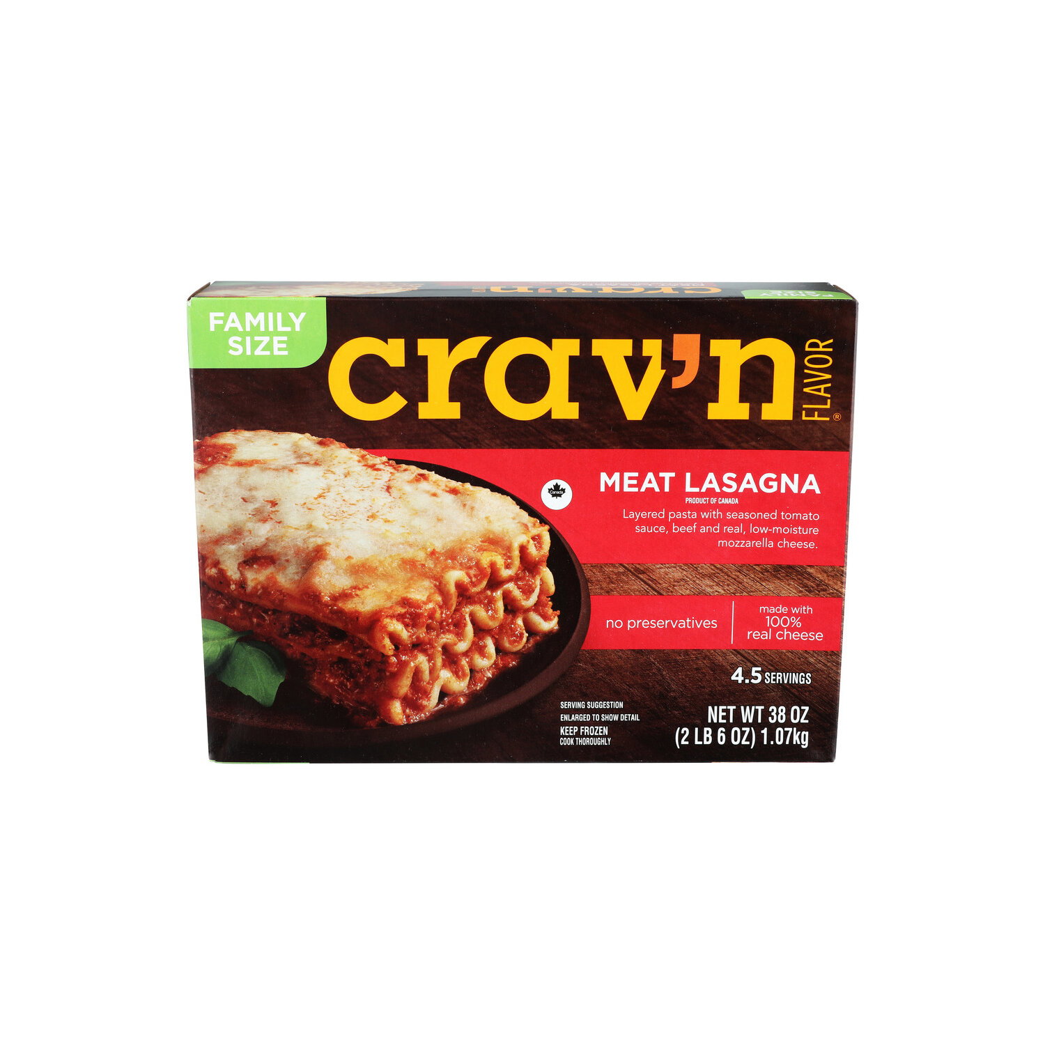 Crav'n Flavor Family Size Meat Lasagna - 38 Ounce - Super 1 Foods