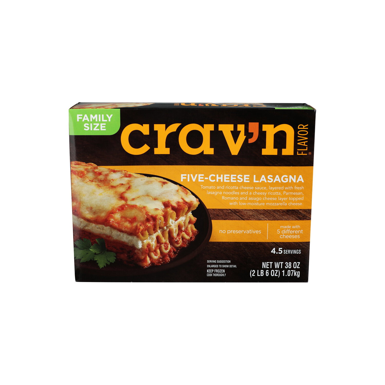 Crav'n Flavor Family Size Five-Cheese Lasagna - 38 Ounce Image 1 of 4
