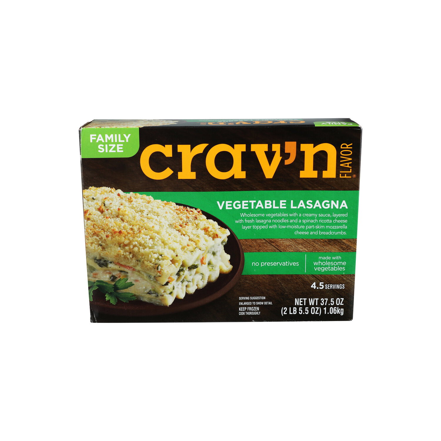 Crav'n Flavor Family Size Vegetable Lasagna - 37.5 Ounce Image 1 of 4