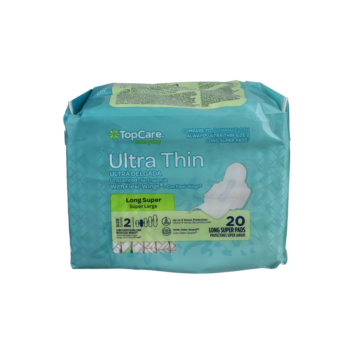 TopCare Everyday Ultra Thin Maxi Long Super With Wings Pad - 20 Count Image 1 of 3