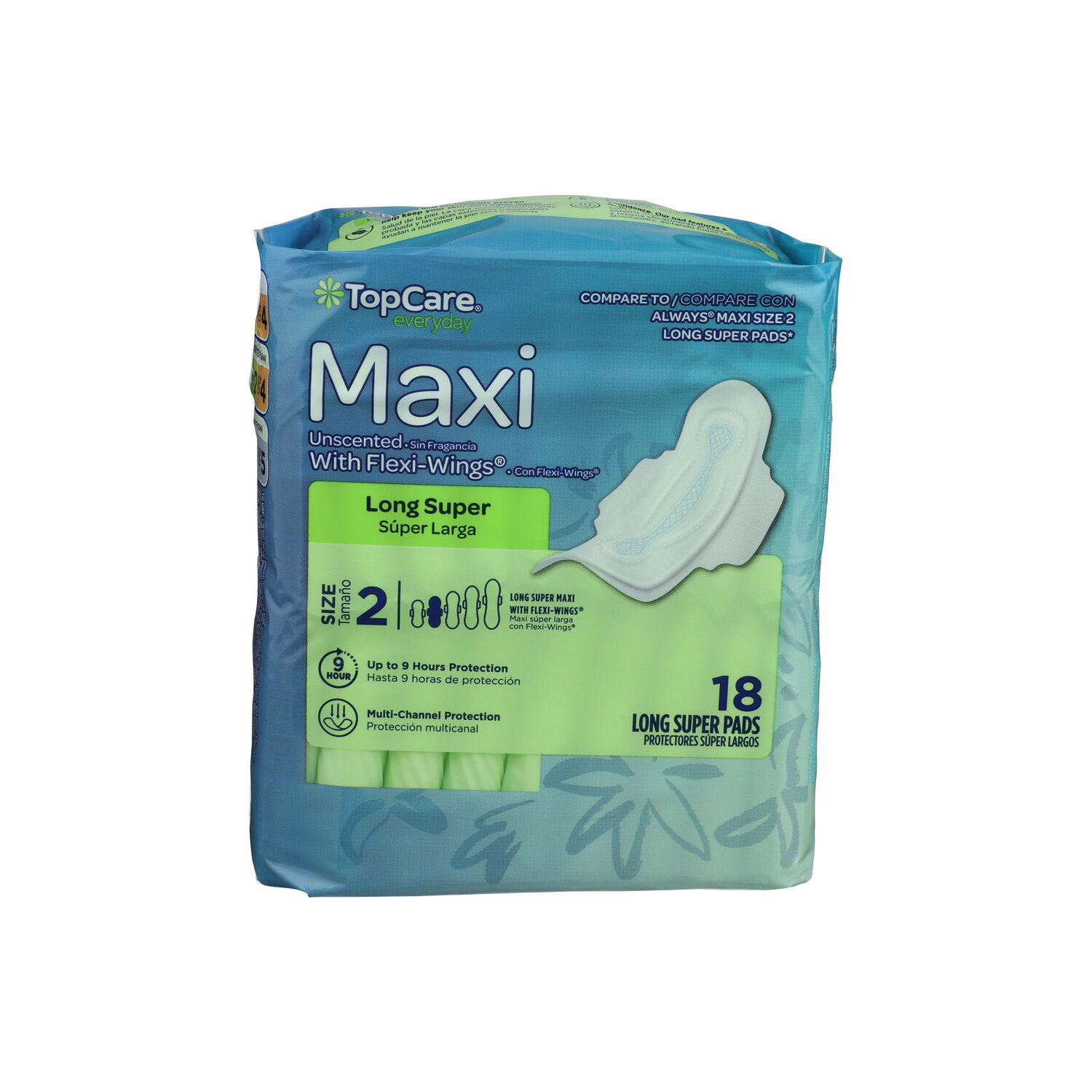 TopCare Maxi Long Super Pads - 18 Count Image 1 of 3