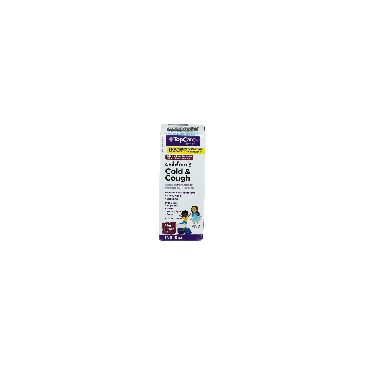 TopCare Health Grape Flavored Children's Cold Cough - 4 Fluid Ounce Image 1 of 4