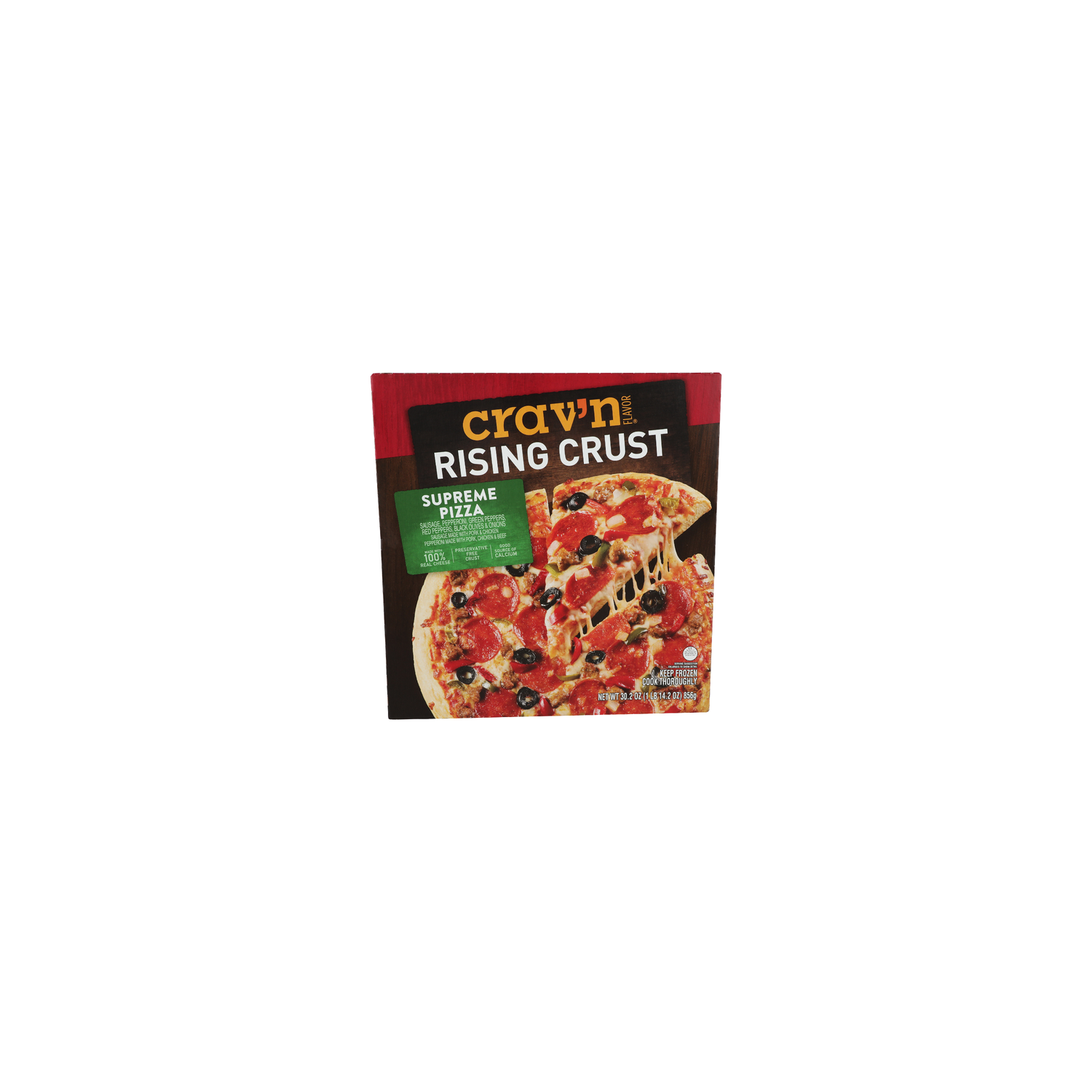 Crav'n Flavor Rising Crust Supreme Pizza - 30.2 Ounce Image 1 of 4