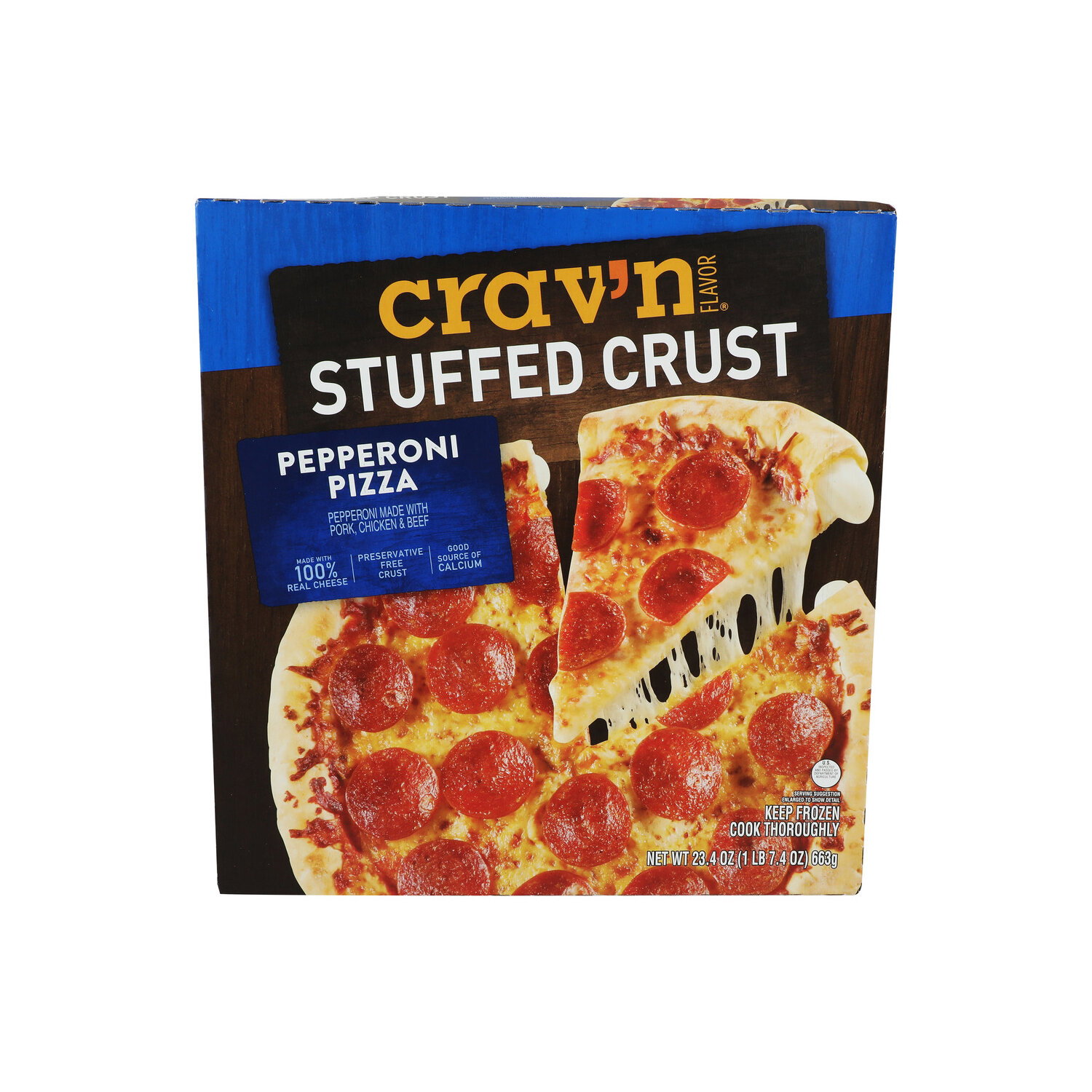 Crav'n Flavor Stuffed Crust Pepperoni Pizza - 23.4 Ounce Image 1 of 4