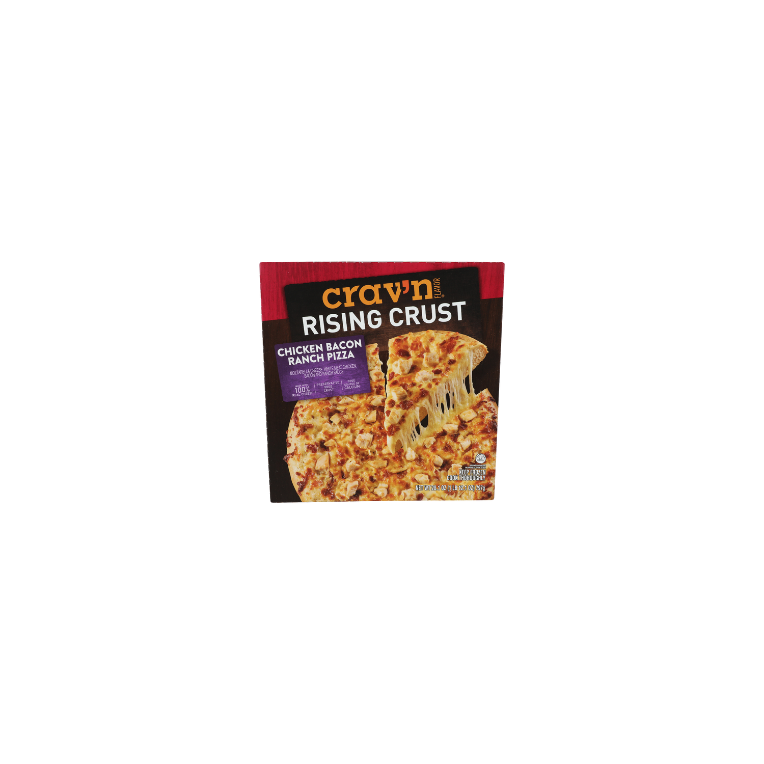 Crav'n Flavor Rising Crust Chicken Bacon Ranch Pizza - 28.1 Ounce Image 1 of 4