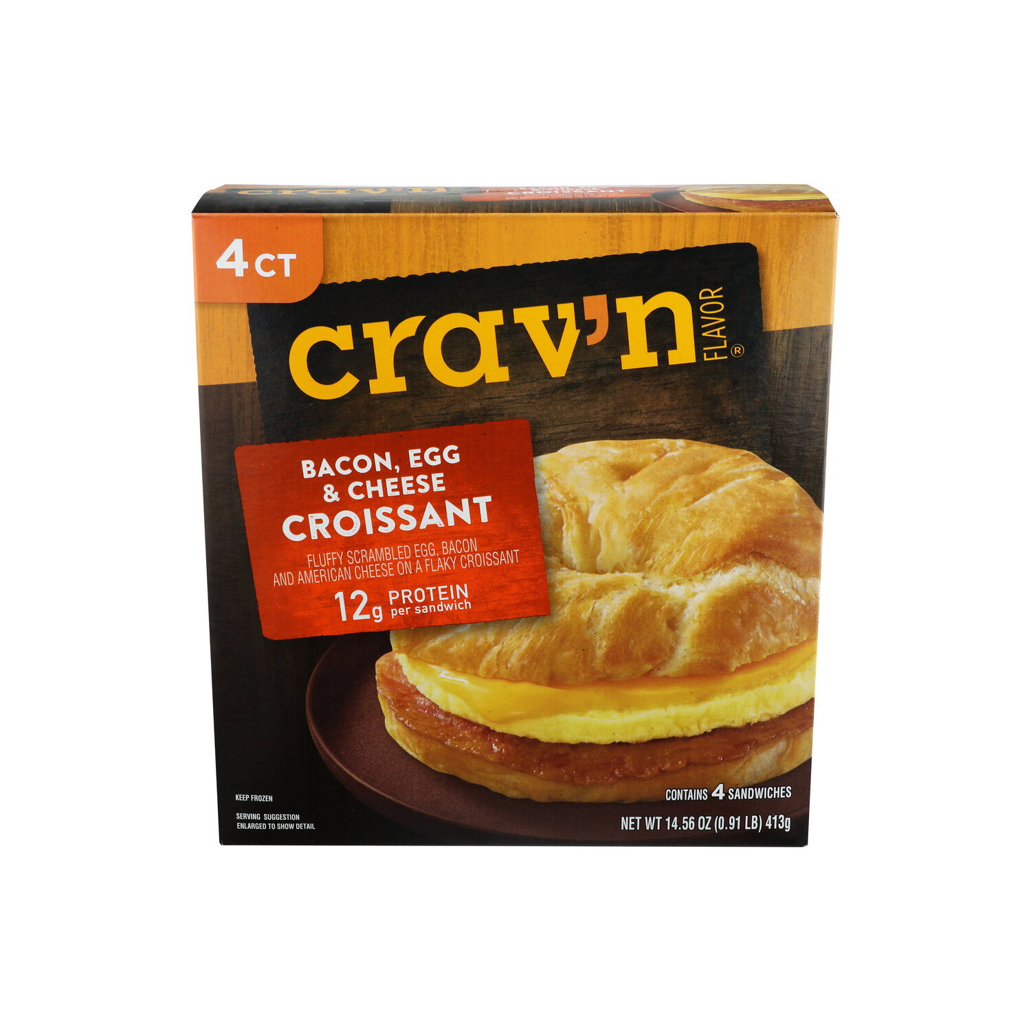 Crav'n Flavor Bacon Egg & Cheese Croissant - 3.64 Ounce - 4 Count Image 1 of 4