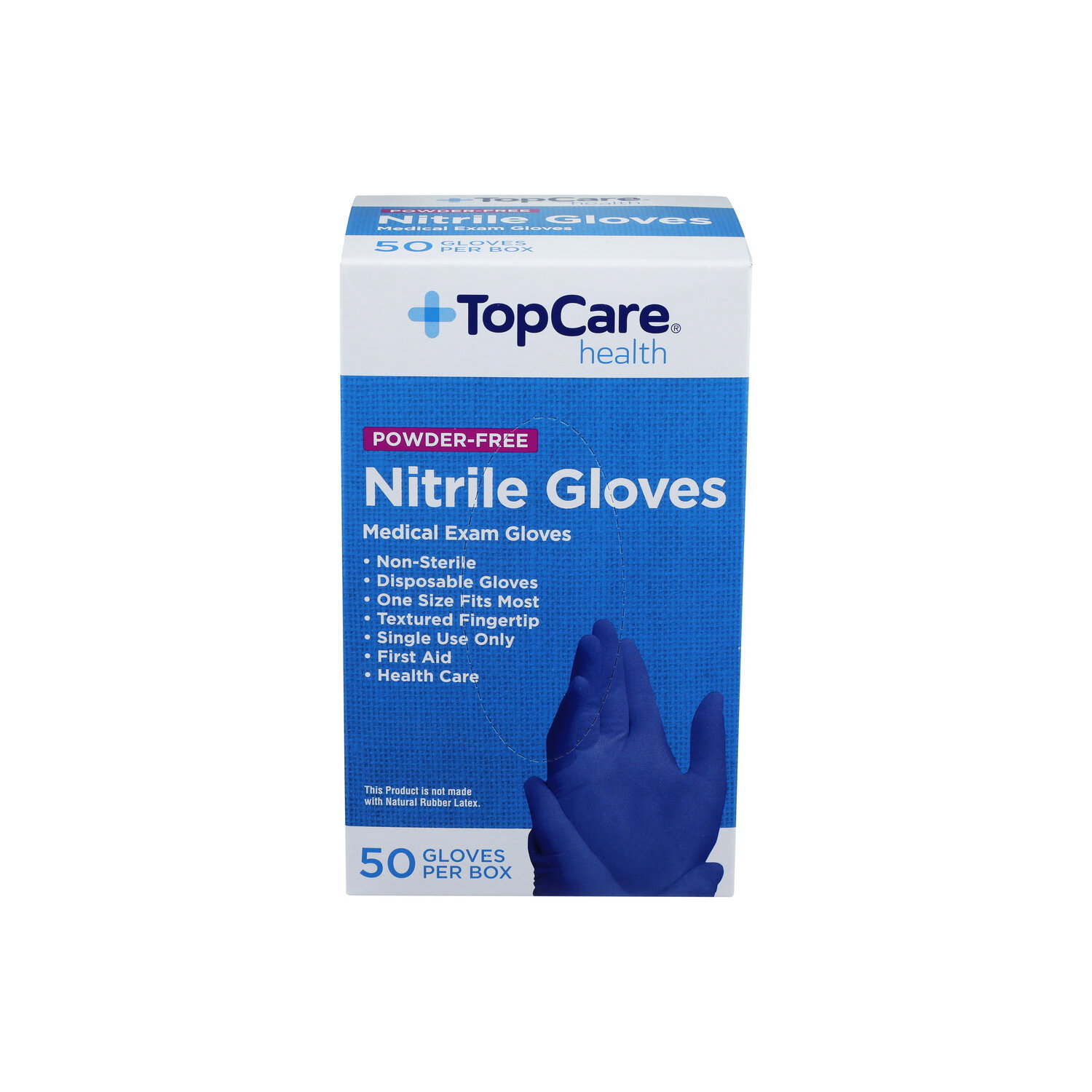 TopCare Powder Free Nitrile Exam Gloves - 50 Count Image 1 of 2