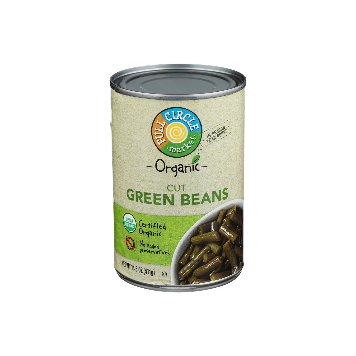 Full Circle Market Organic Cut Green Beans - 14.5 Ounce Image 1 of 4