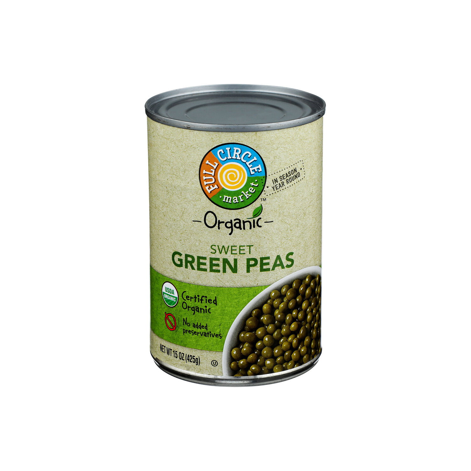 Full Circle Market Organic Sweet Green Peas - 15 Ounce Image 1 of 4