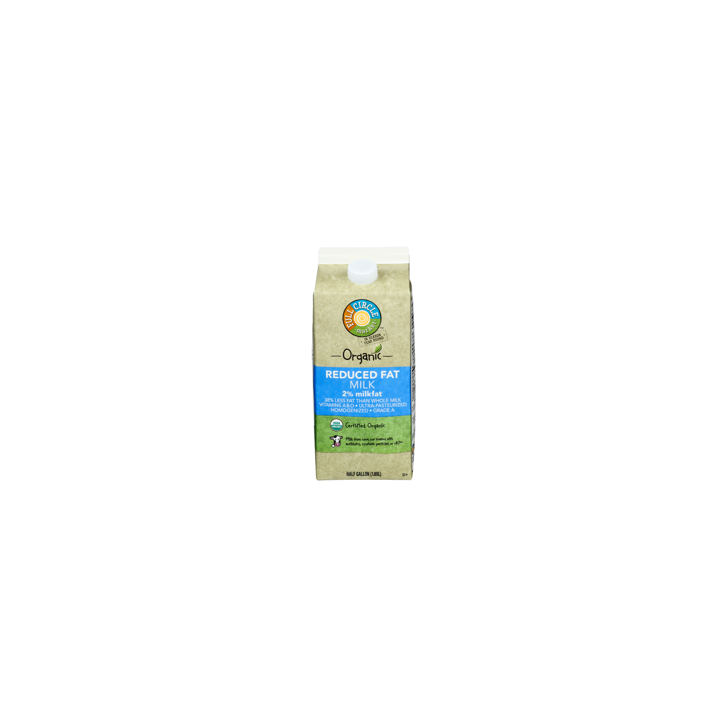 Full Circle Market Reduced Fat Milk - Half Gallon Image 1 of 4