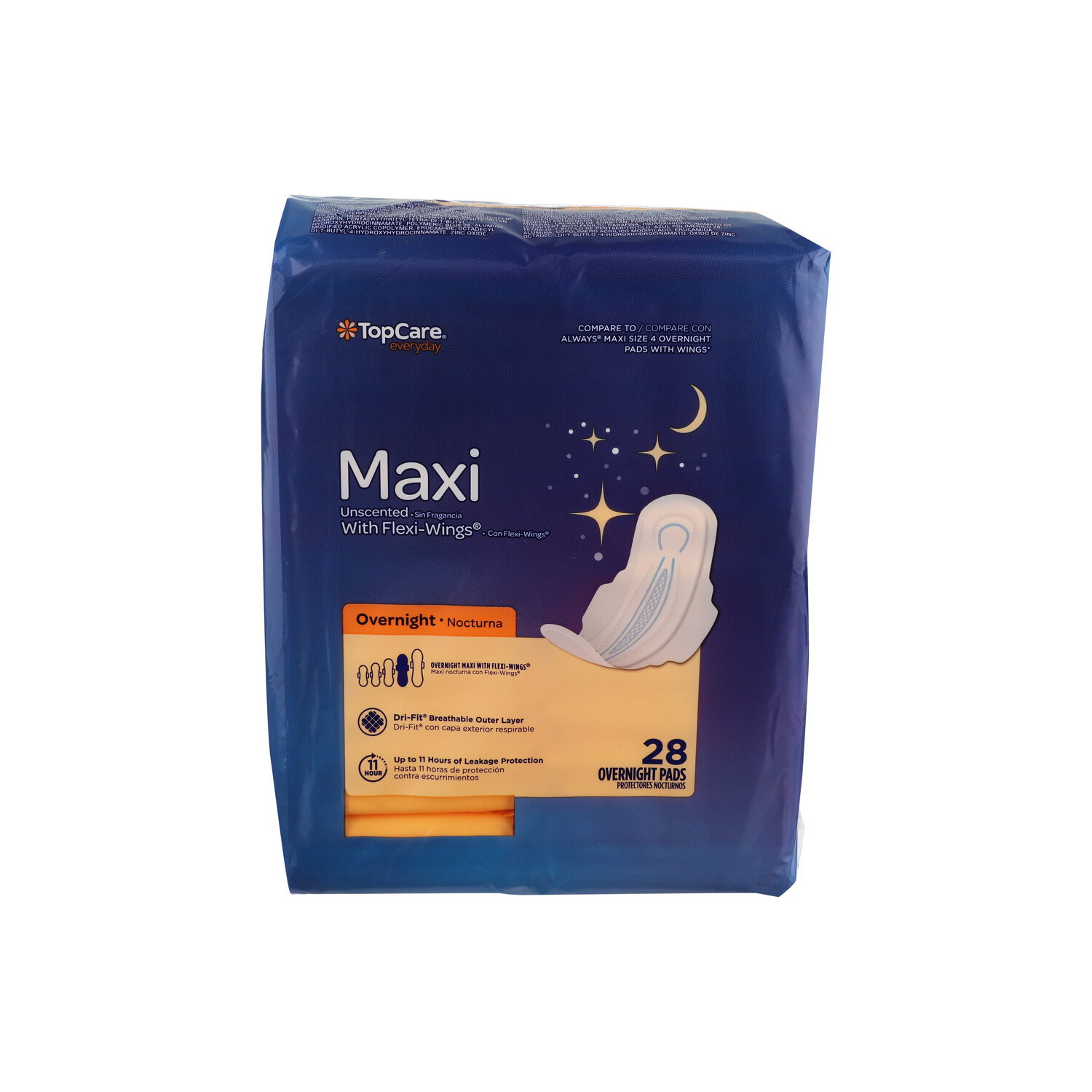 TopCare Everyday Ultra Thin Overnight Size 4 Pads With Flexi-Wings - 28 Count Image 1 of 3
