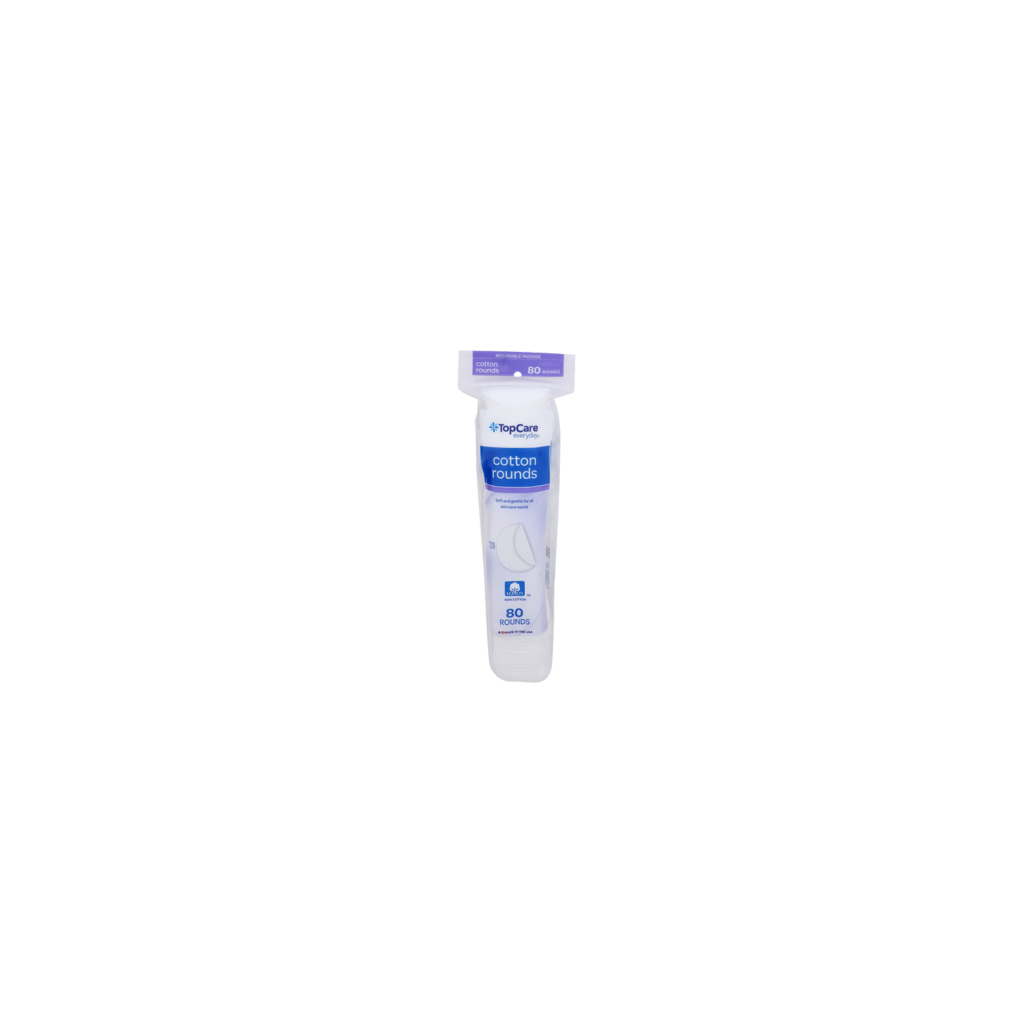 TopCare Everyday Cotton Rounds - 80 Count Image 1 of 2