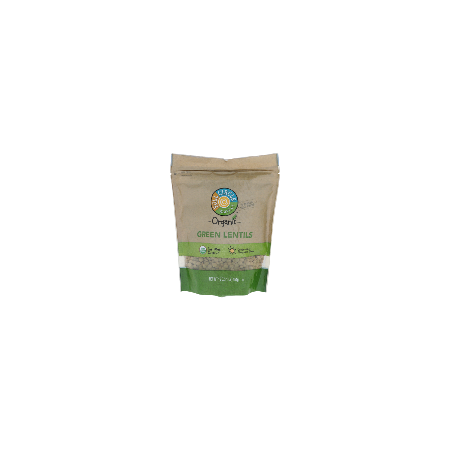 Full Circle Market Organic ᵀᴹ Green Lentils - 16 Ounce Image 1 of 4