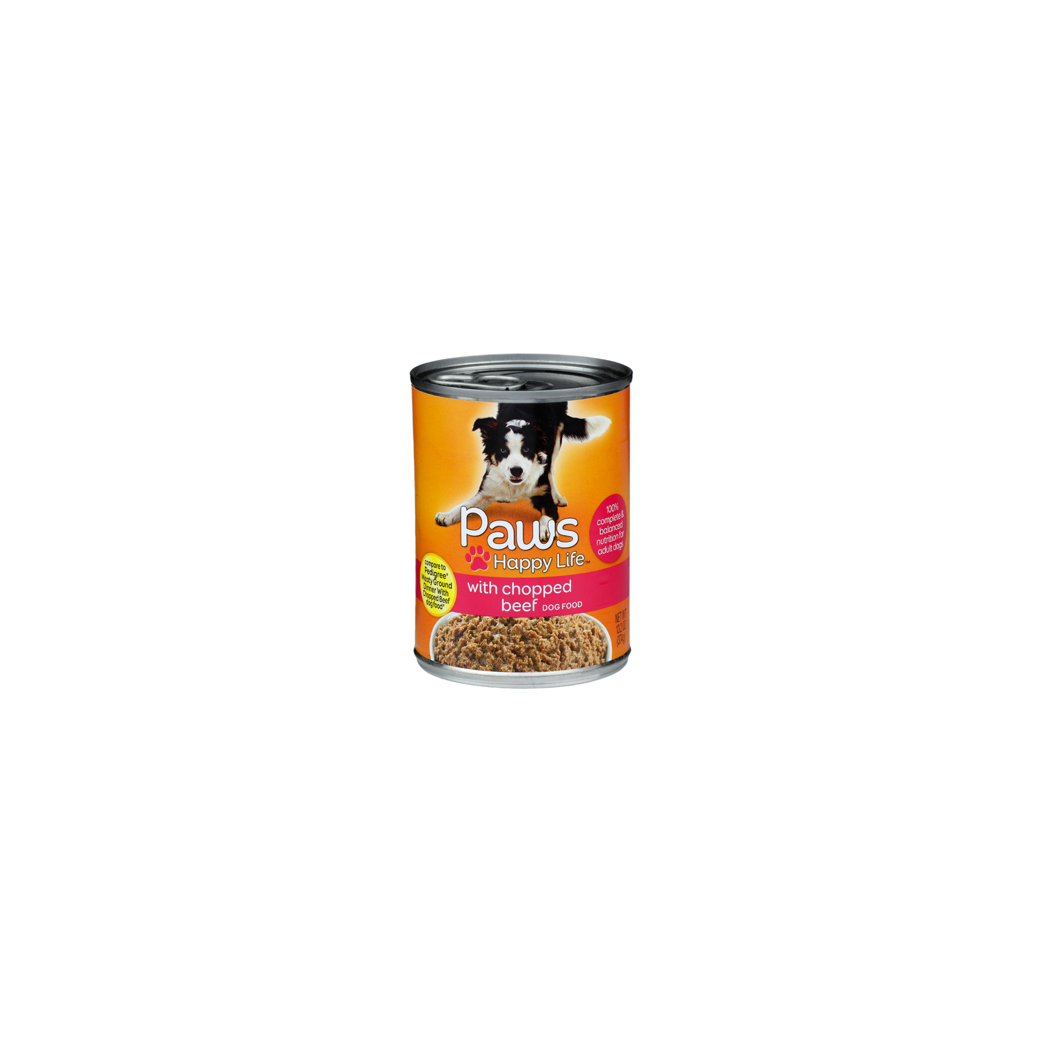 Paws Happy Life With Chopped Beef Dog Food - 13.2 Ounce Image 1 of 3