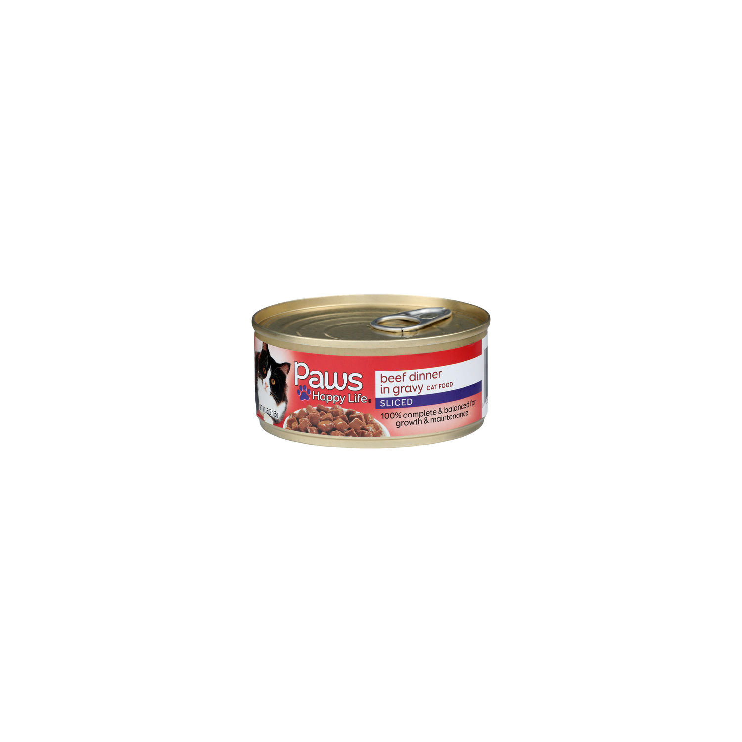 Paws Happy Life Beef Dinner In Gravy Sliced Cat Food - 5.5 Ounce Image 1 of 3