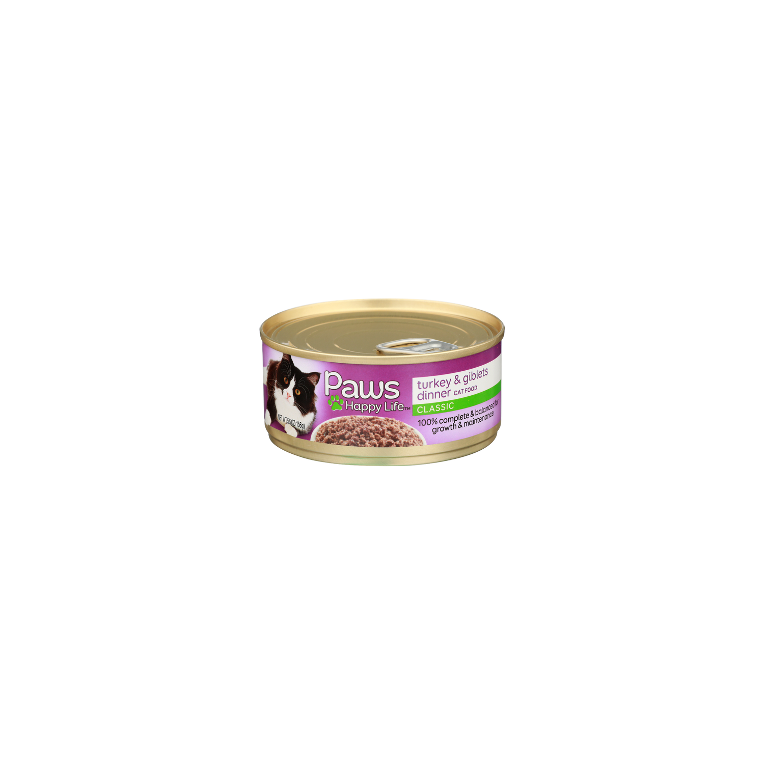 Paws Happy Life Turkey & Giblets Dinner Classic Cat Food - 5.5 Ounce Image 1 of 4