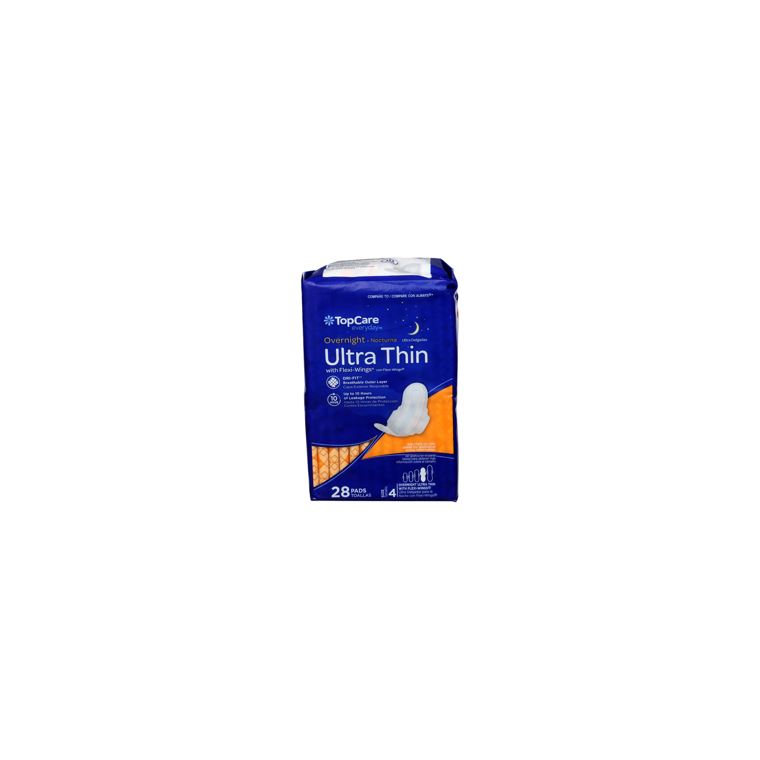TopCare Everyday Overnight Ultra Thin Pads - 28 Count Image 1 of 3