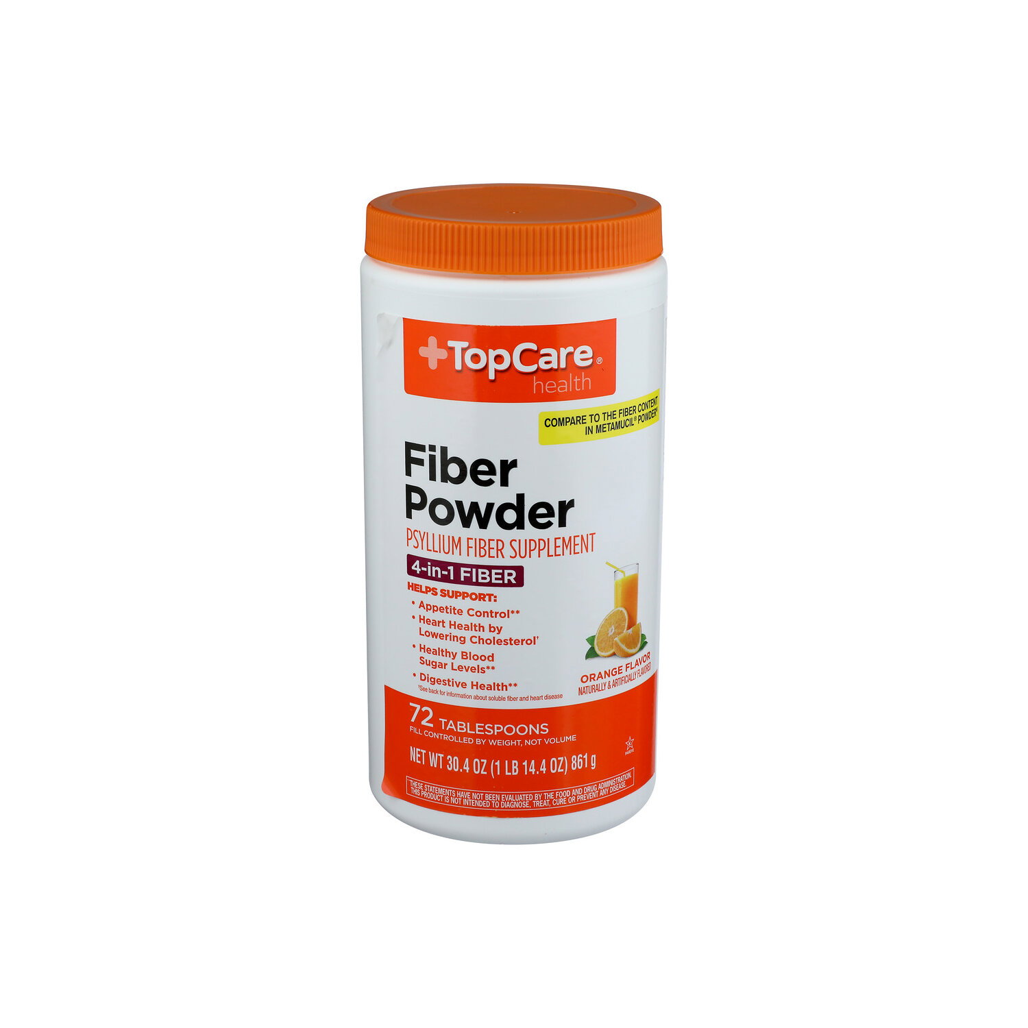 Top Care Health Orange Fiber Powder - 0.422 Ounce - 72 Count Image 1 of 4