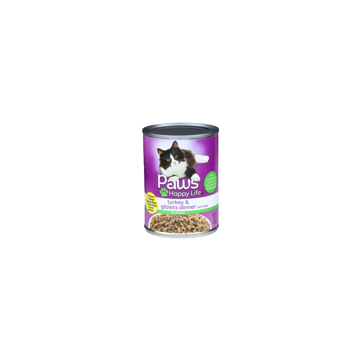 Paws Happy Life Turkey & Giblets Dinner Classic Cat Food - 13.2 Ounce Image 1 of 3
