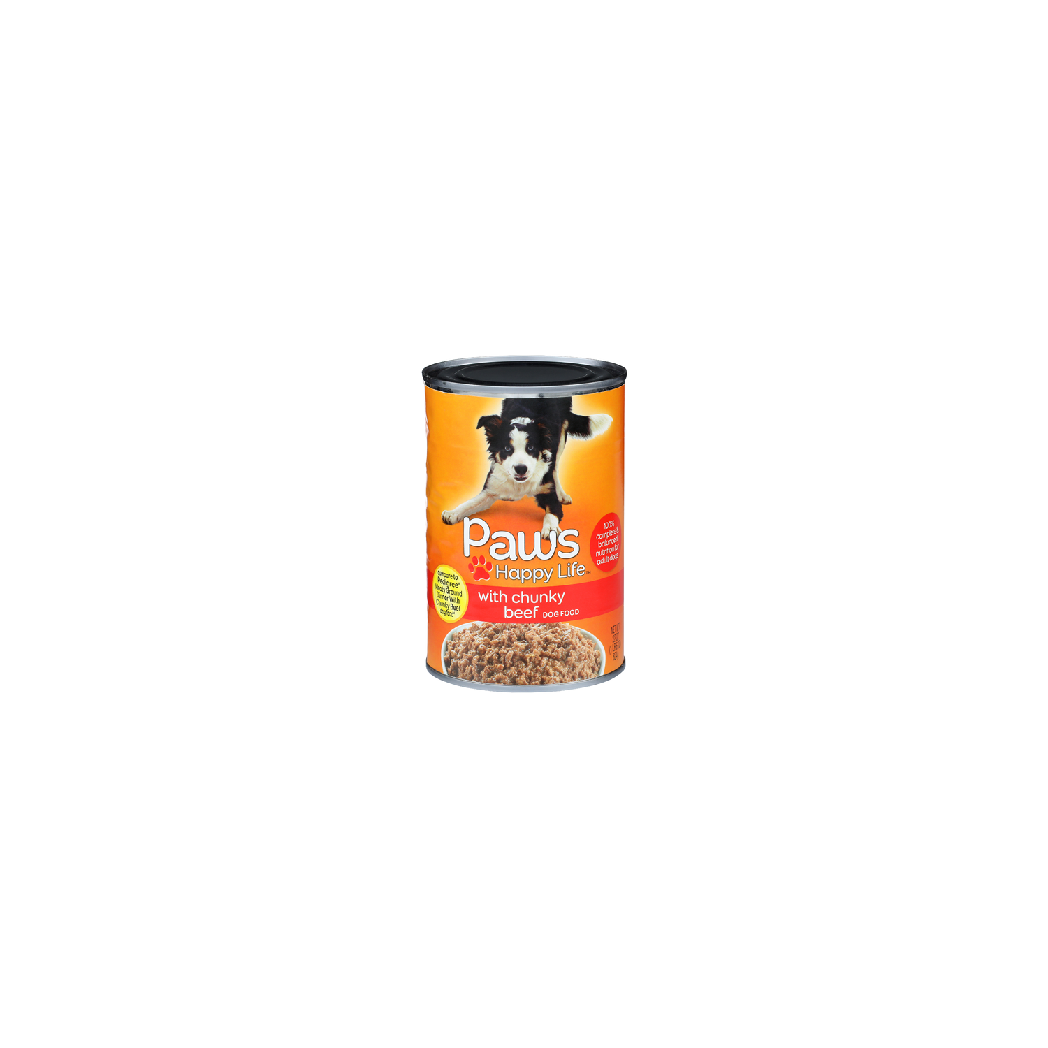 Paws Happy Life With Chunky Beef Dog Food - 22 Ounce Image 1 of 3