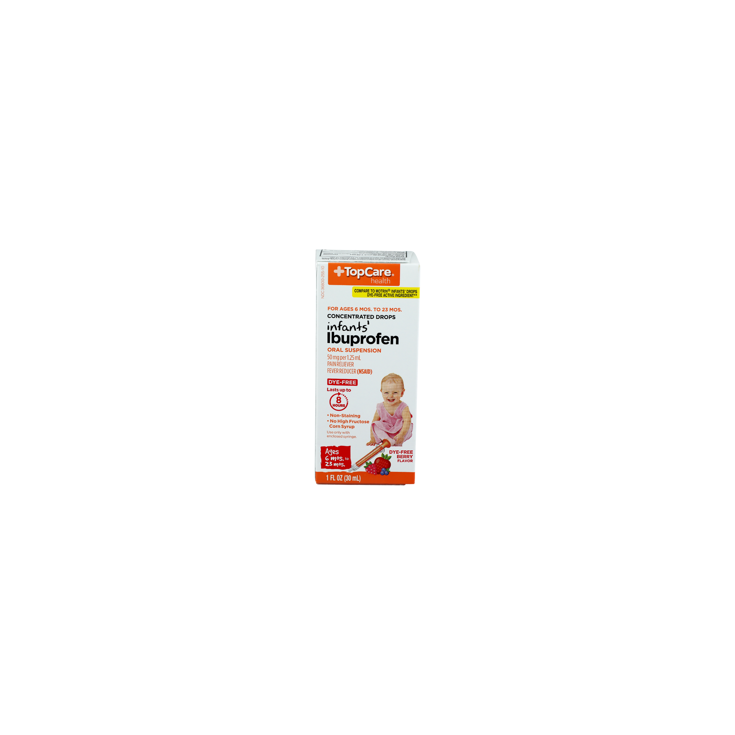 Top Care Health Dye-Free Berry Infants' Ibuprofen Oral Suspension Concentrated Drops - 1 Fluid Ounce Image 1 of 4