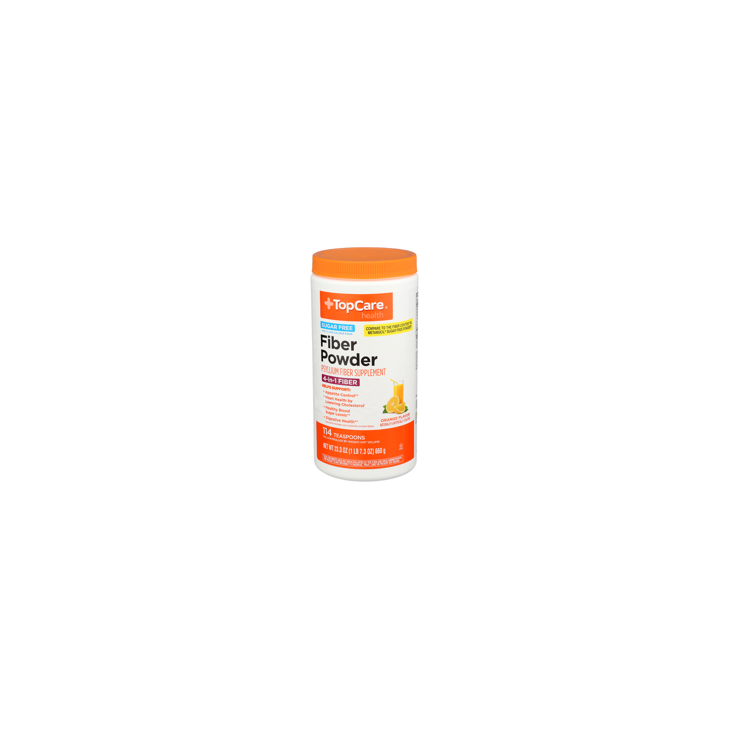 Topcare Health Orange Flavor Fiber Powder - 0.14 Ounce - 114 Count Image 1 of 4