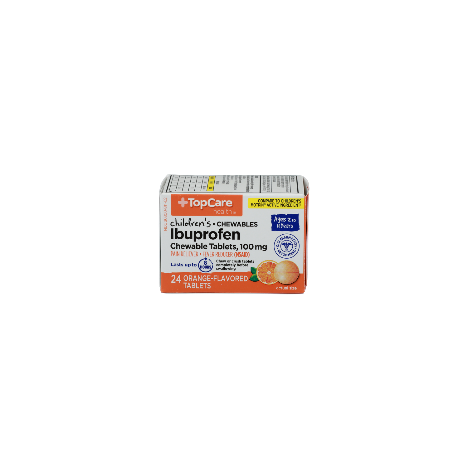 Topcare Health Orange-Flavored Health Pain Reliever Fever Reducer Nsaid - 24 Count Image 1 of 4