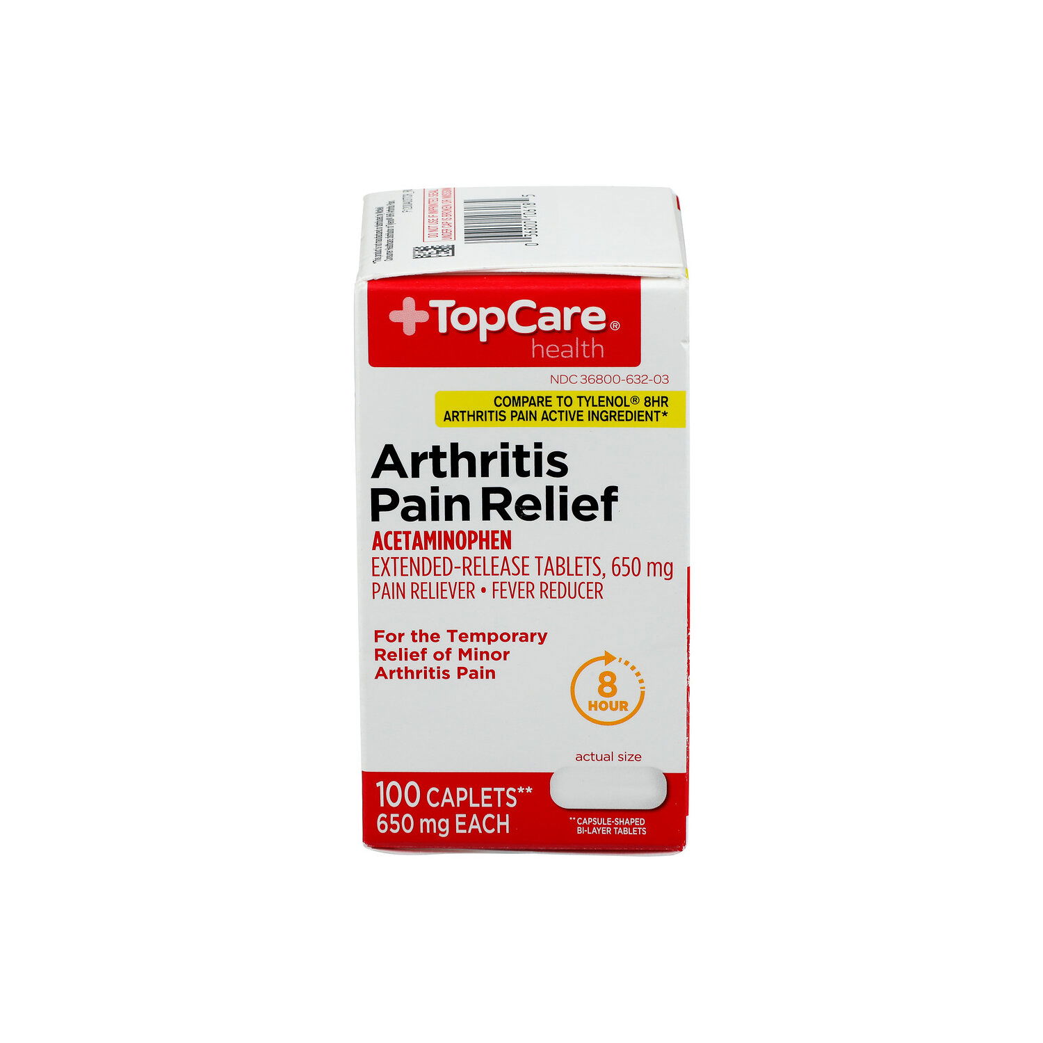 Top Care Arthritis Pain Relief Caplets - 100 Count - Super 1 Foods, image size:1500x1500