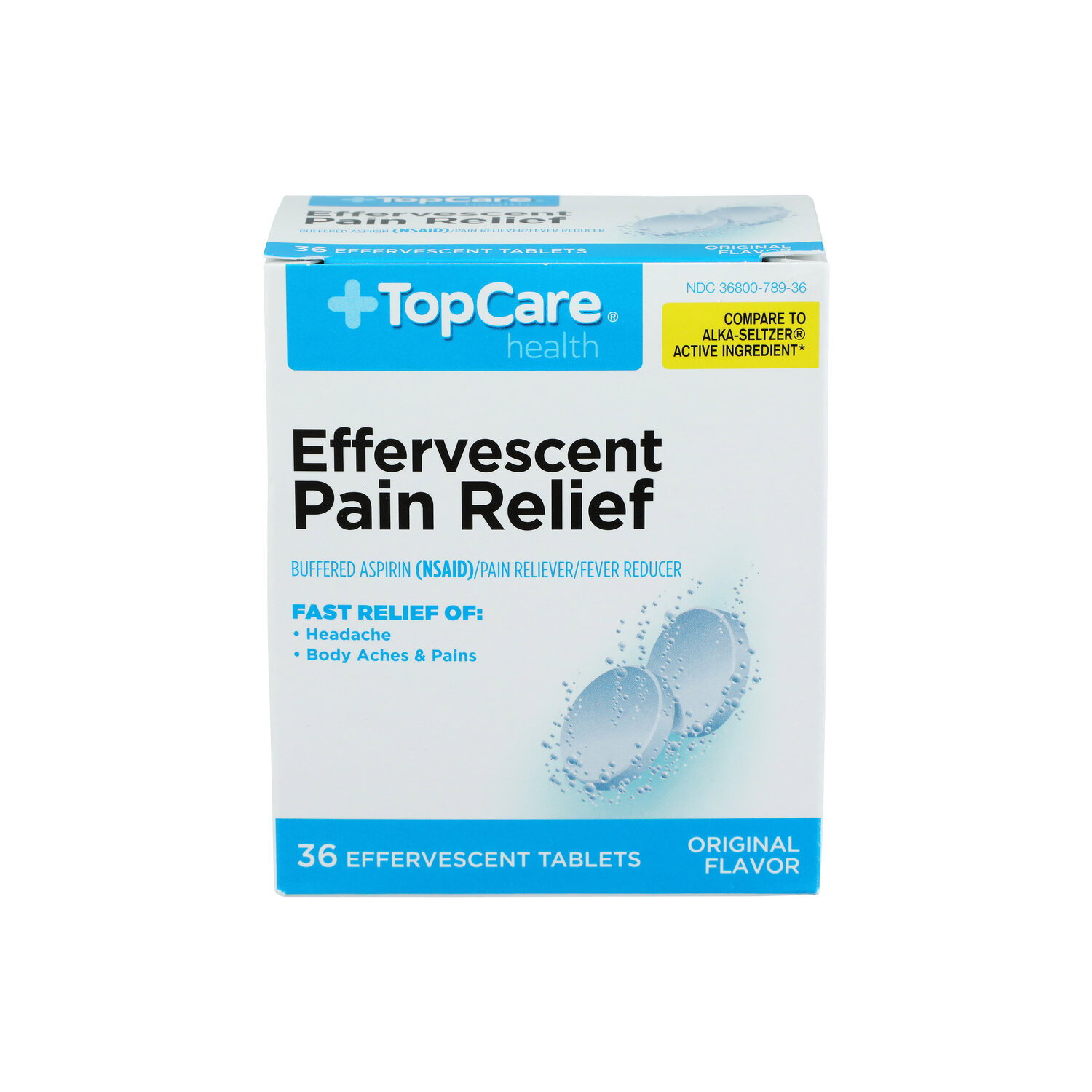 Top Care Health Original Effervescent Pain Relief - 36 Count Image 1 of 4