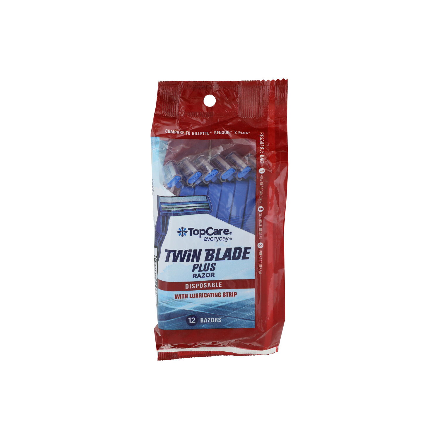 Top Care Everyday Twin Blade Plus Disposable Razor - 12 Count Image 1 of 2