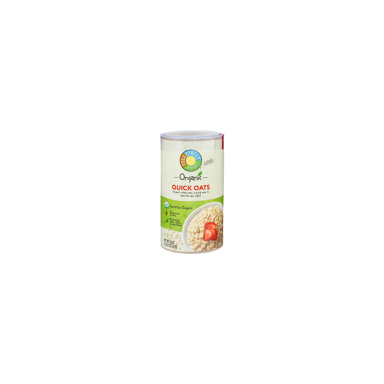 Full Circle Market Organic Quick Oats - 18 Ounce Image 1 of 4