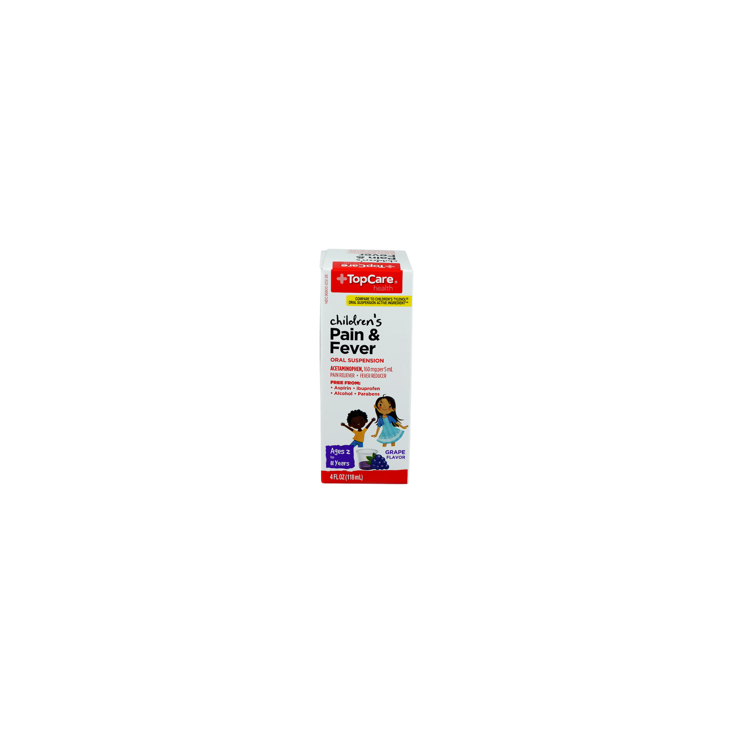 Top Care Health Grape Children's Pain & Fever Relief - 4 Fluid Ounce Image 1 of 2