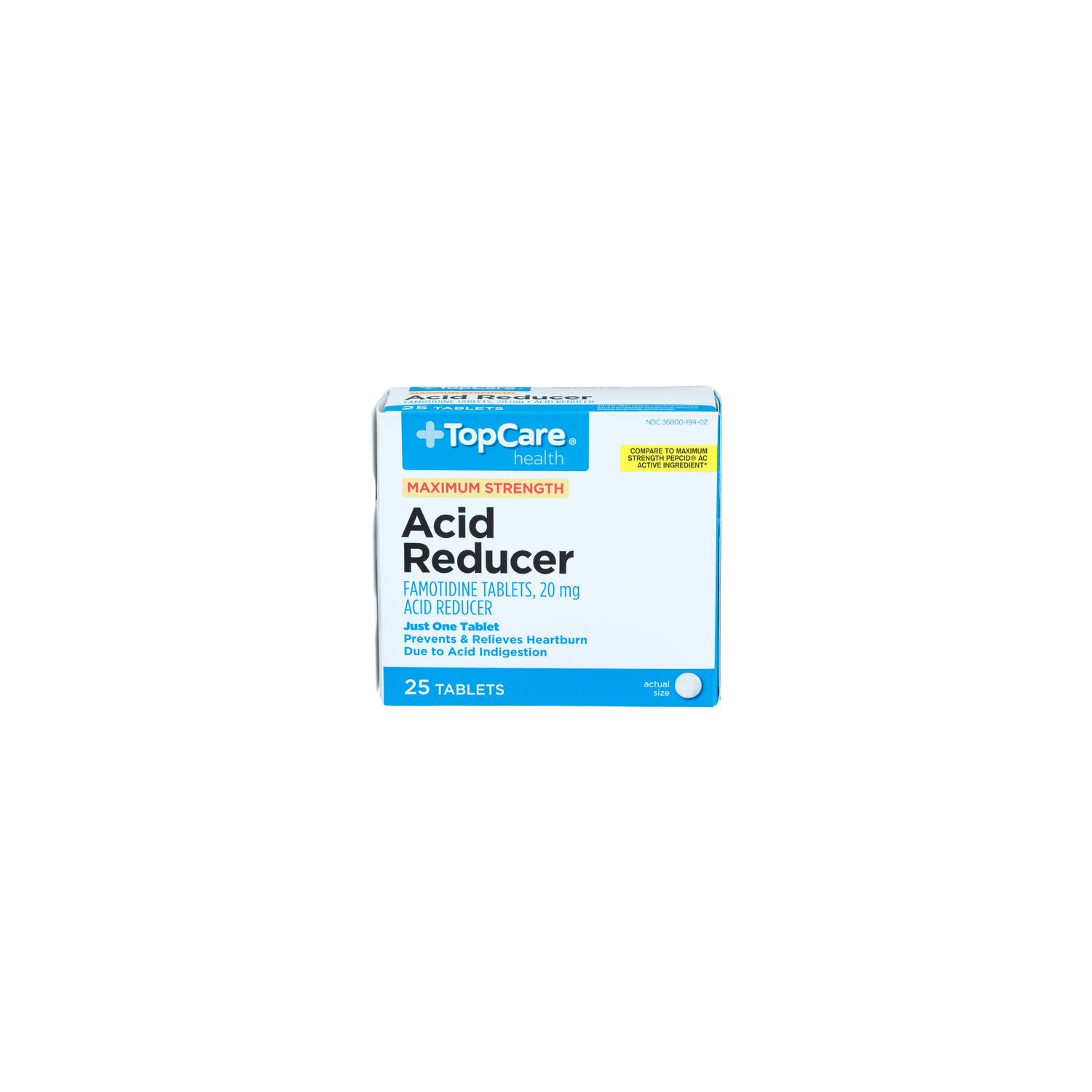 Topcare Health Acid Reducer Famotidine Tablets - 25 Count Image 1 of 4