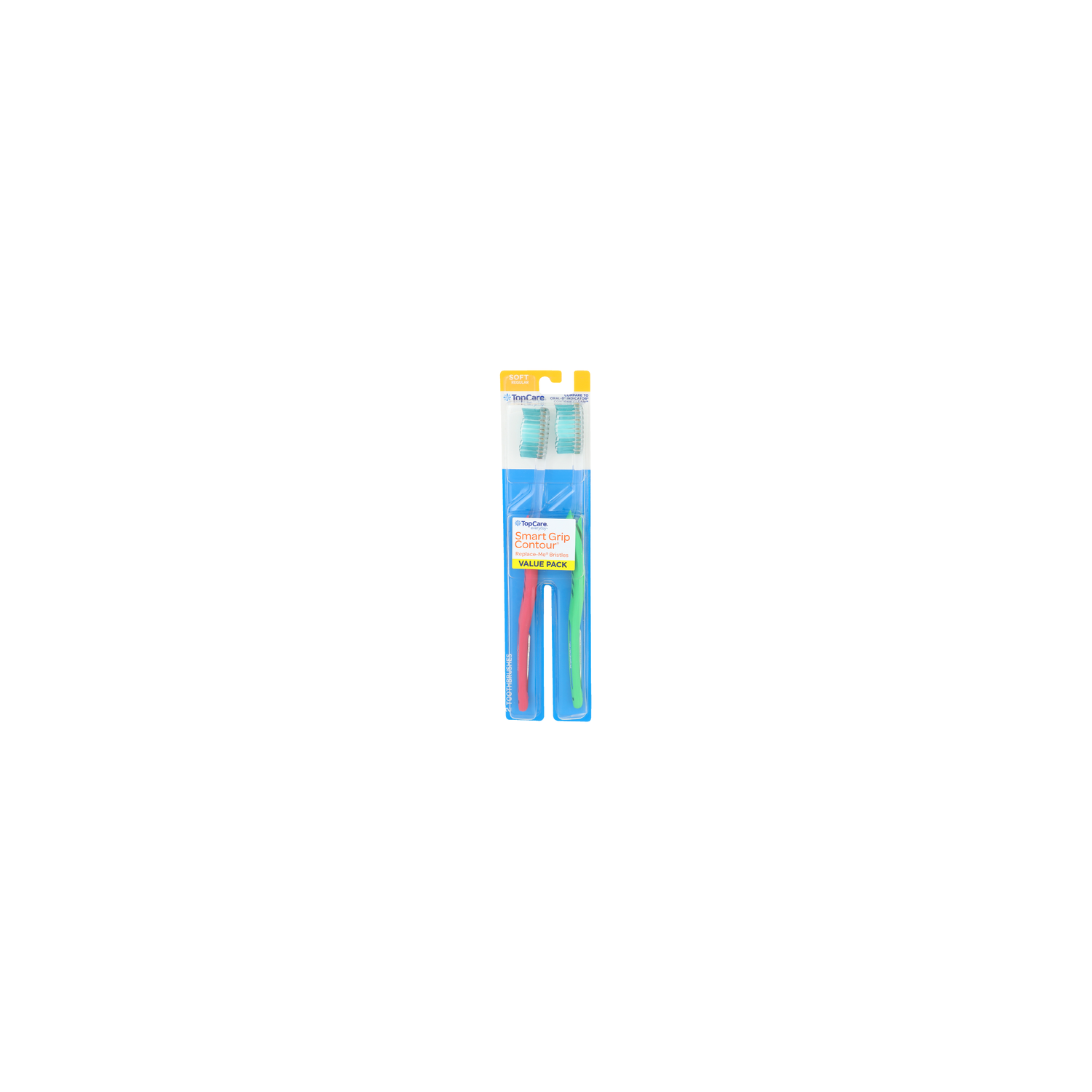 TopCare Everyday Soft Regular SmartGrip Contour Toothbrush - 2 Count Image 1 of 2