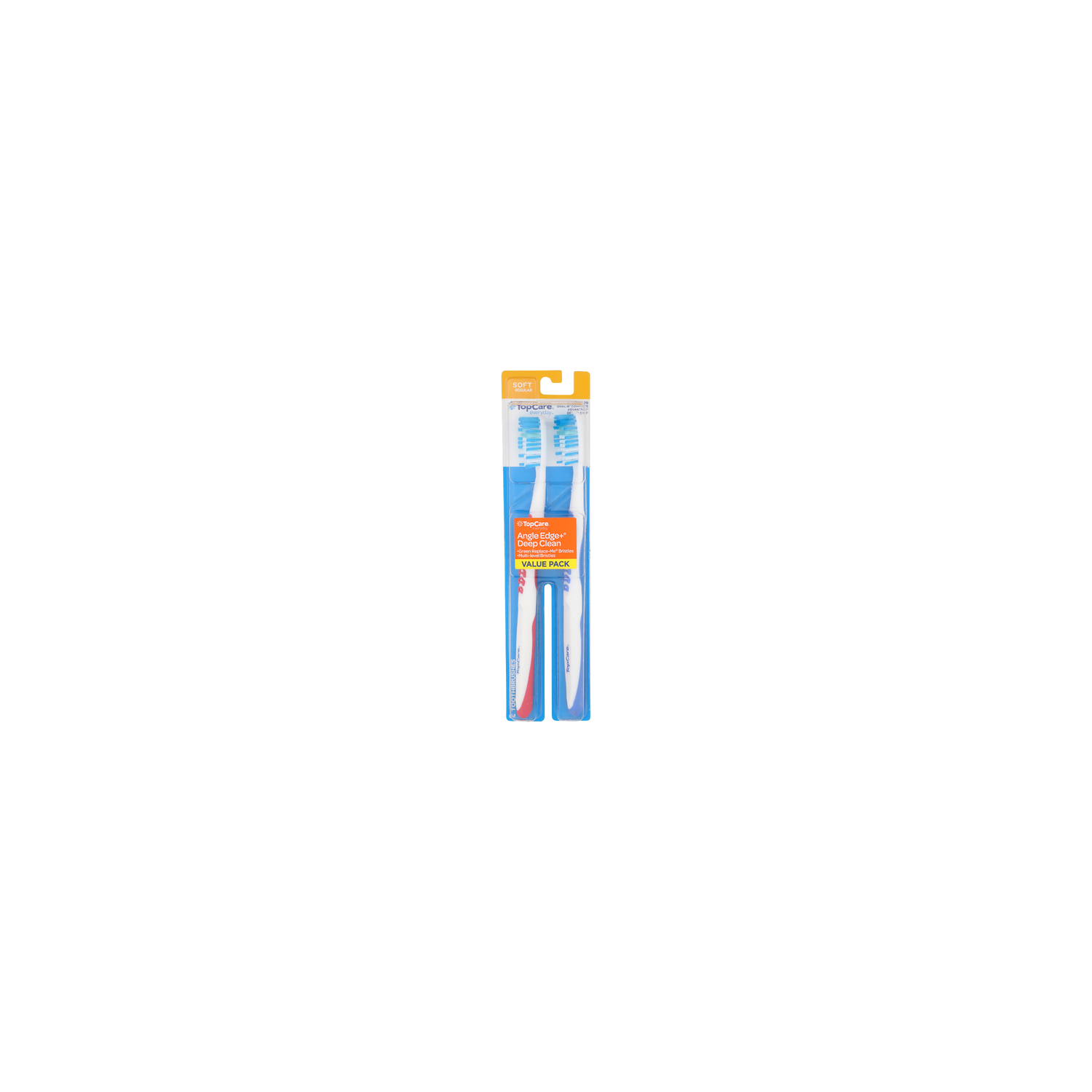 Topcare Everyday Soft Regular Angle Edge+Deep Clean Toothbrushes - 2 Count Image 1 of 2