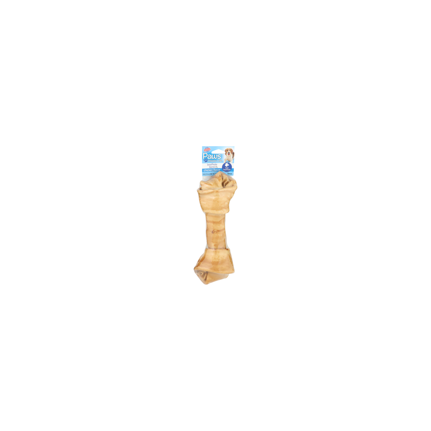 Paws Happy Life Chicken Flavor Beefhide Bone - 1 Count Image 1 of 3